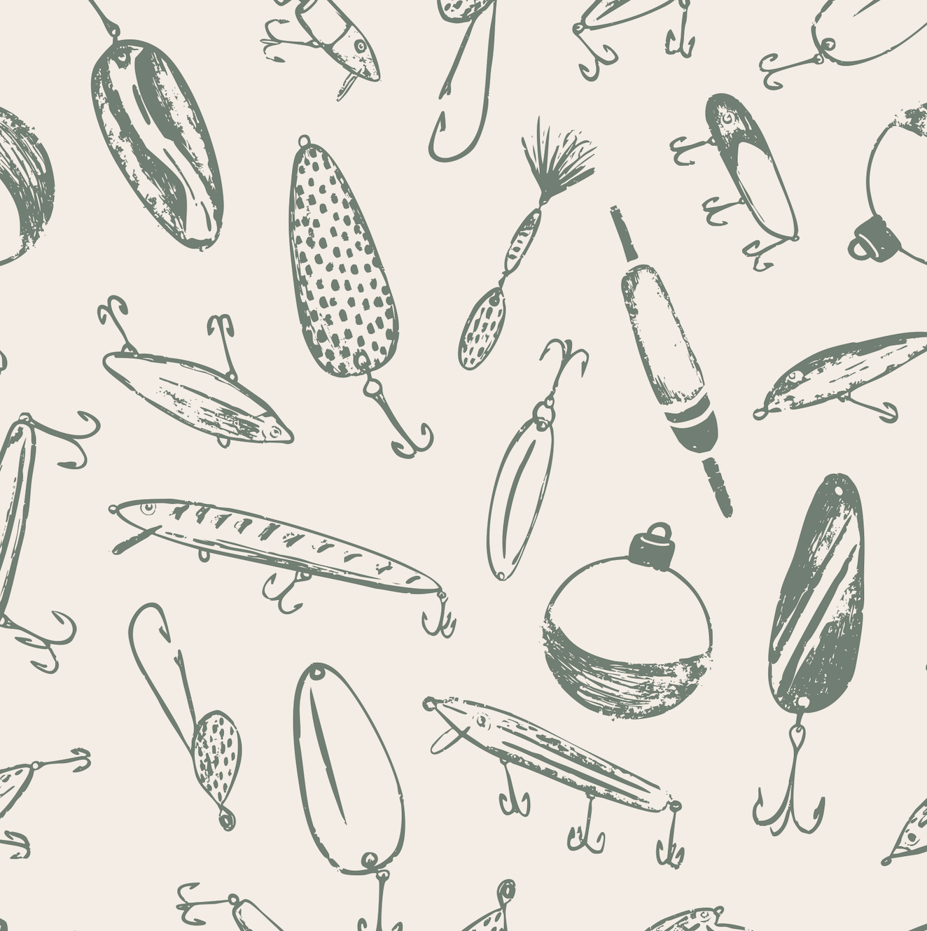 Bait Wallpaper By Kim Hallquist Designs