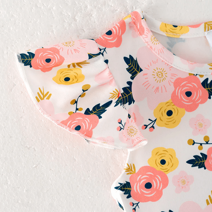 Spring Pinky Floral Playwear Dress