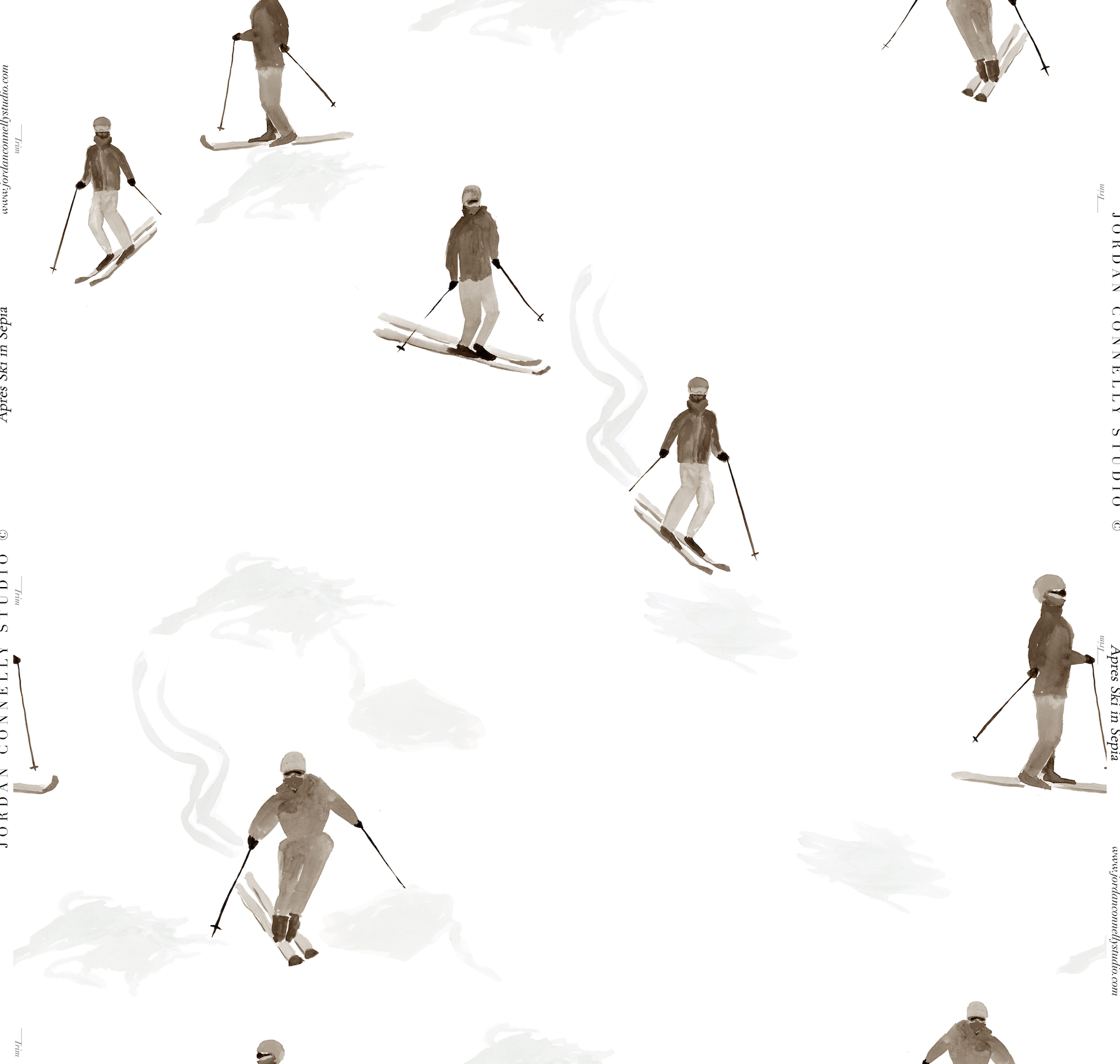 Apres Ski In Sepia Wallpaper
