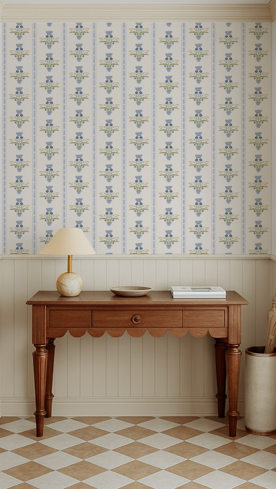 Lotus Garden In Blue Wallpaper
