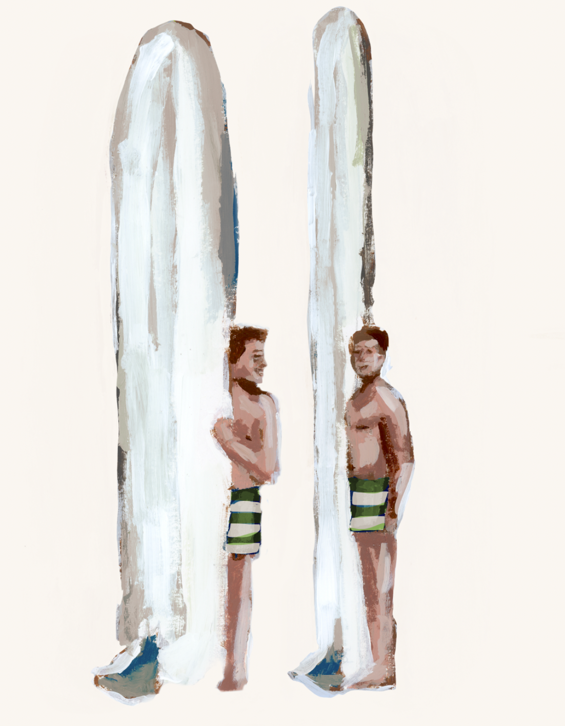 Surfers For Charlie In Antique Wallpaper