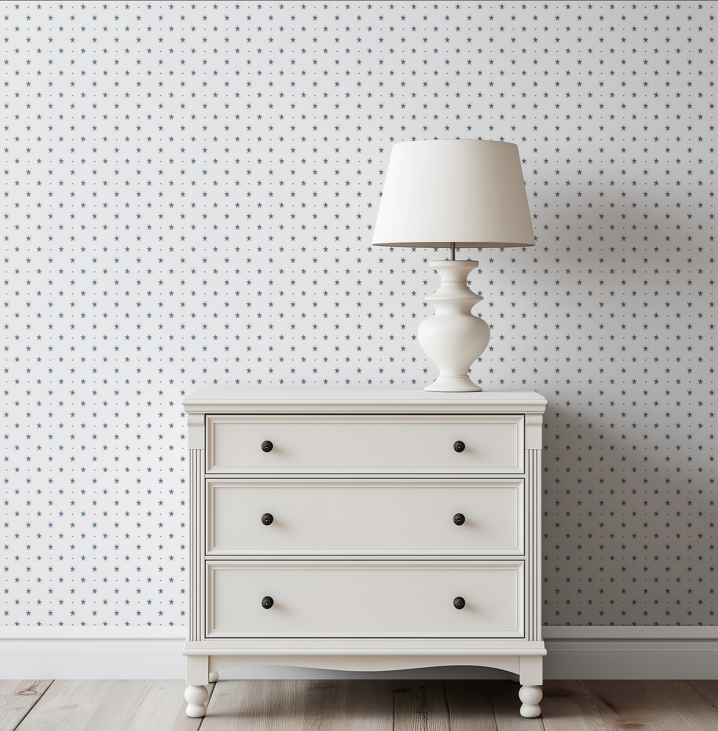 Americana In Red White Blue Wallpaper
