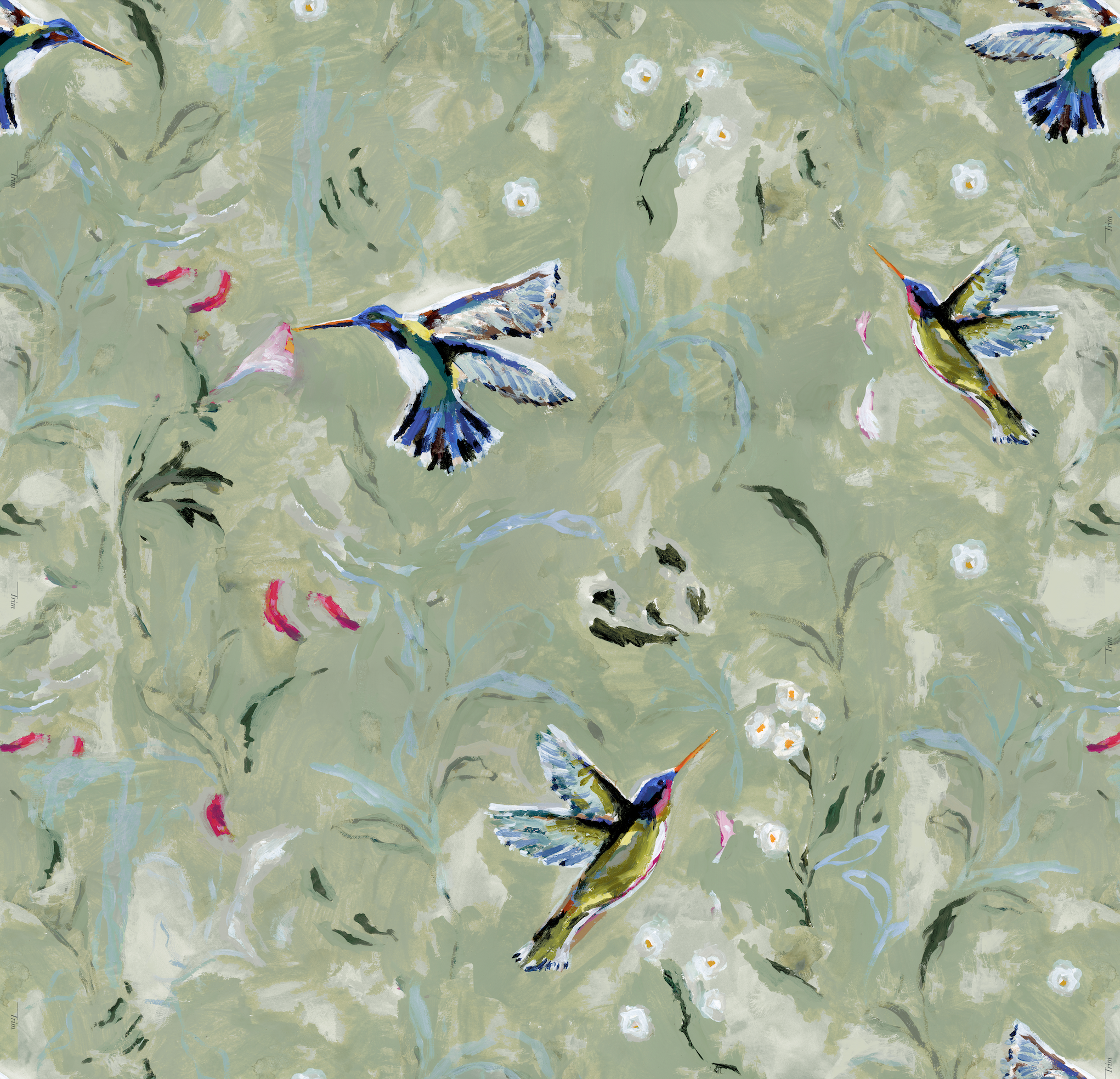 Hummingbird In Green Wallpaper
