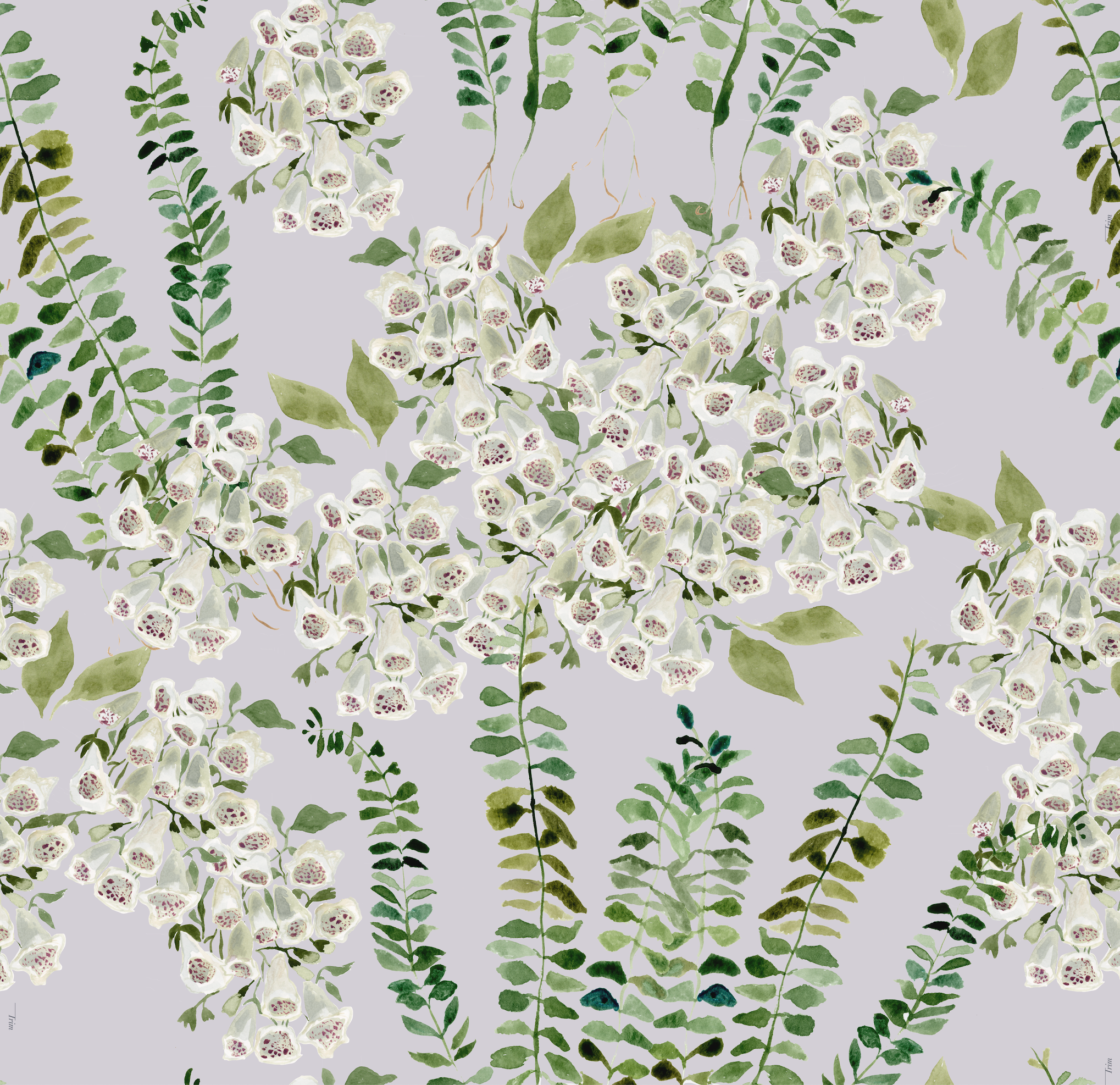 Foxglove Vine In Lavender Wallpaper
