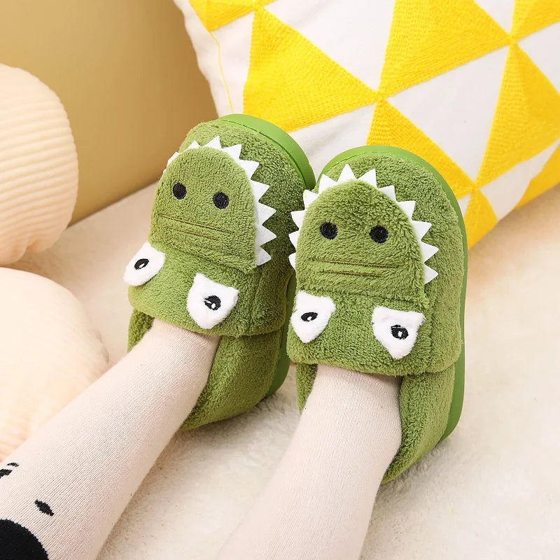 Soft Cartoon Dino Slippers Ages 1-6