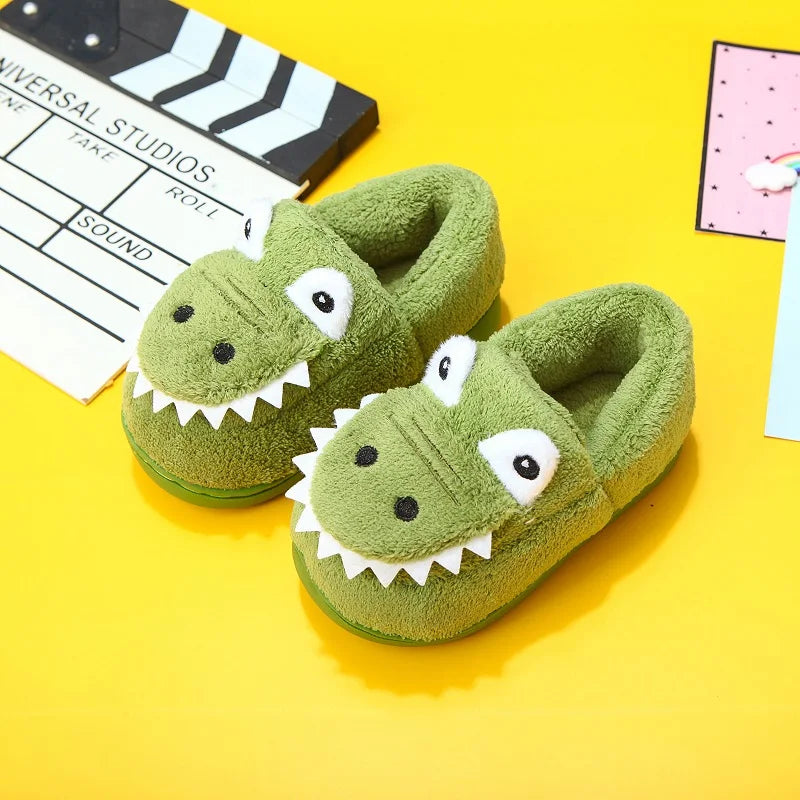 Soft Cartoon Dino Slippers Ages 1-6