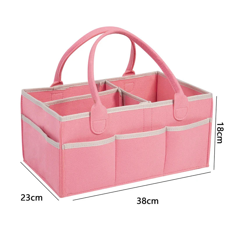 Multipurpose Nappy Basket And Storage With Pockets Multivariant
