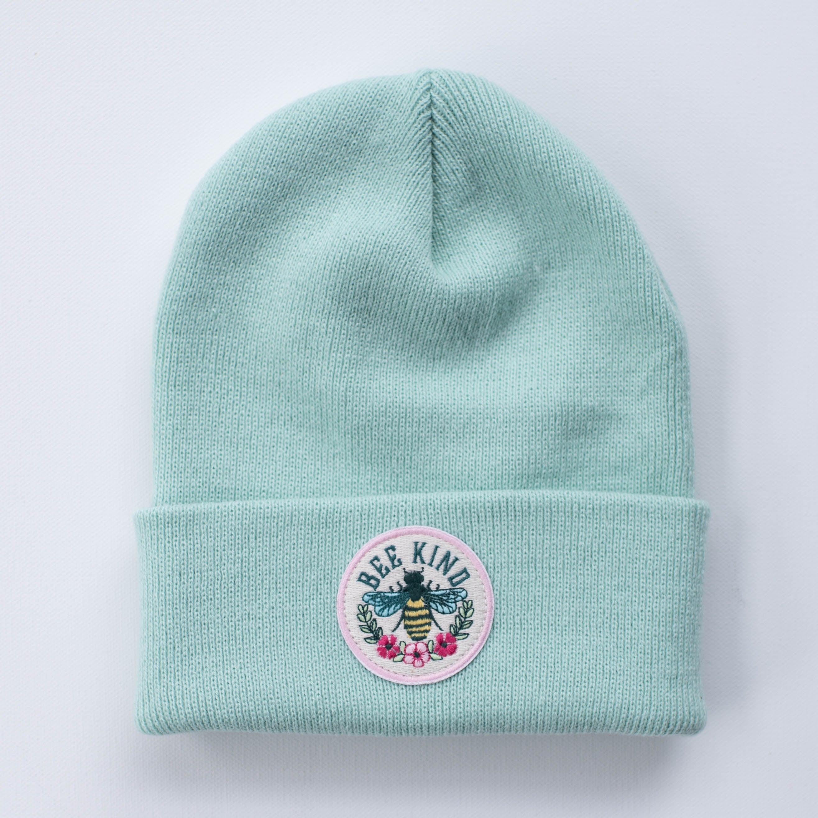 Bee Kind | Seafoam - Adult Beanie