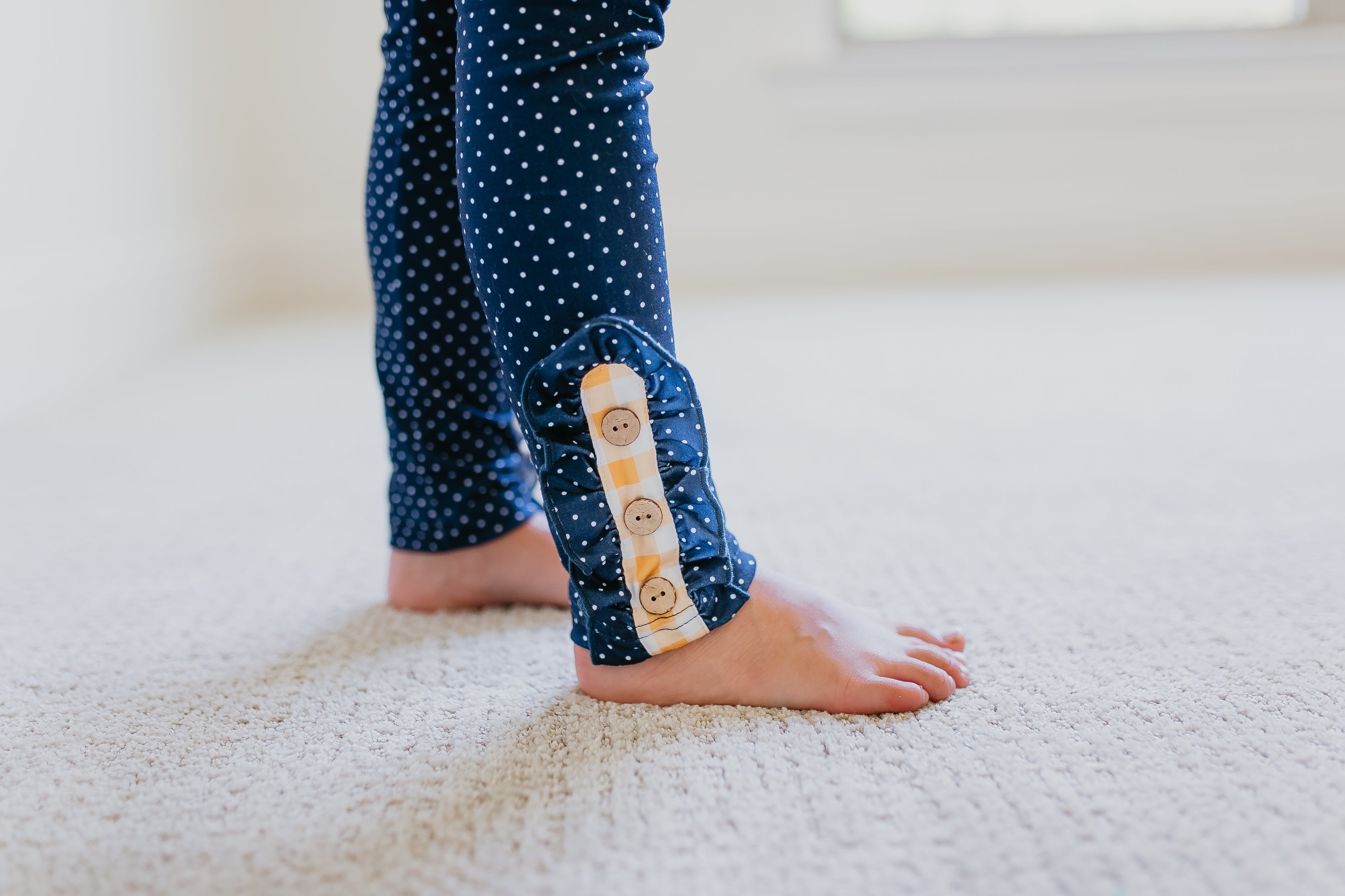 Mustard Gingham Check Set