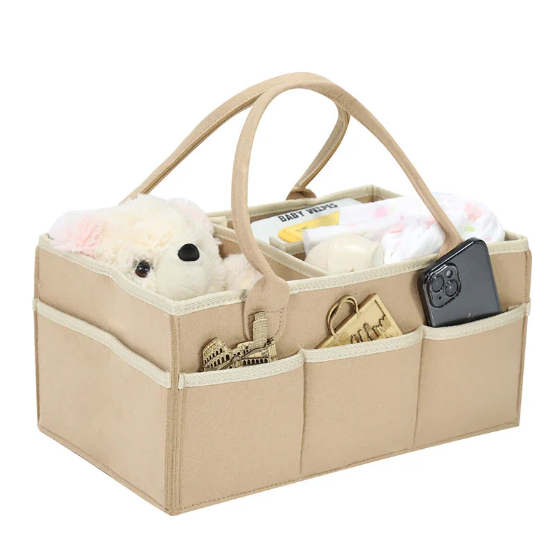 Multipurpose Nappy Basket And Storage With Pockets Multivariant