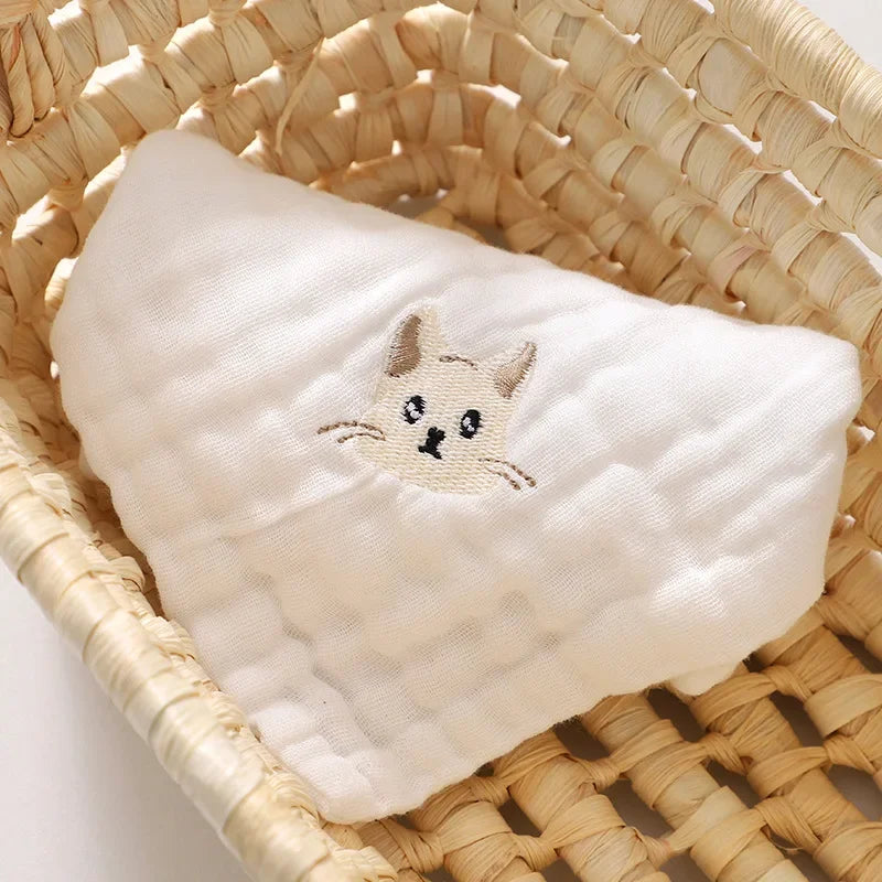 6 Layer Cotton Embroidered Baby Burp Cloth Multivariant