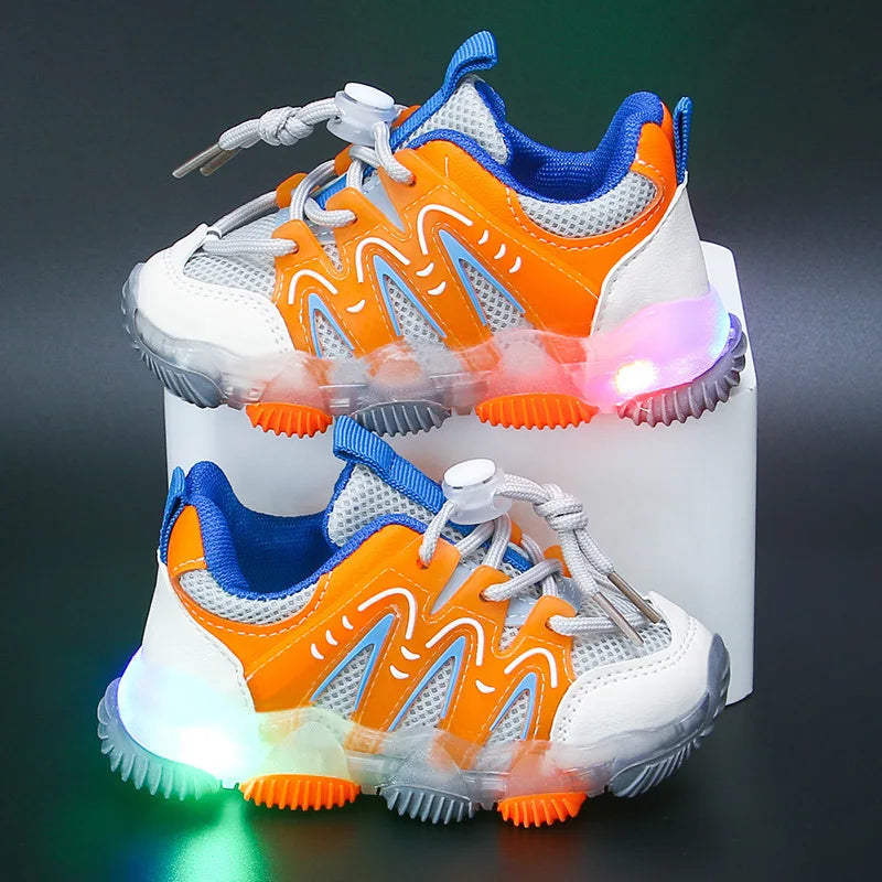 Breathable Running Shoes With Led For Children Multivariant