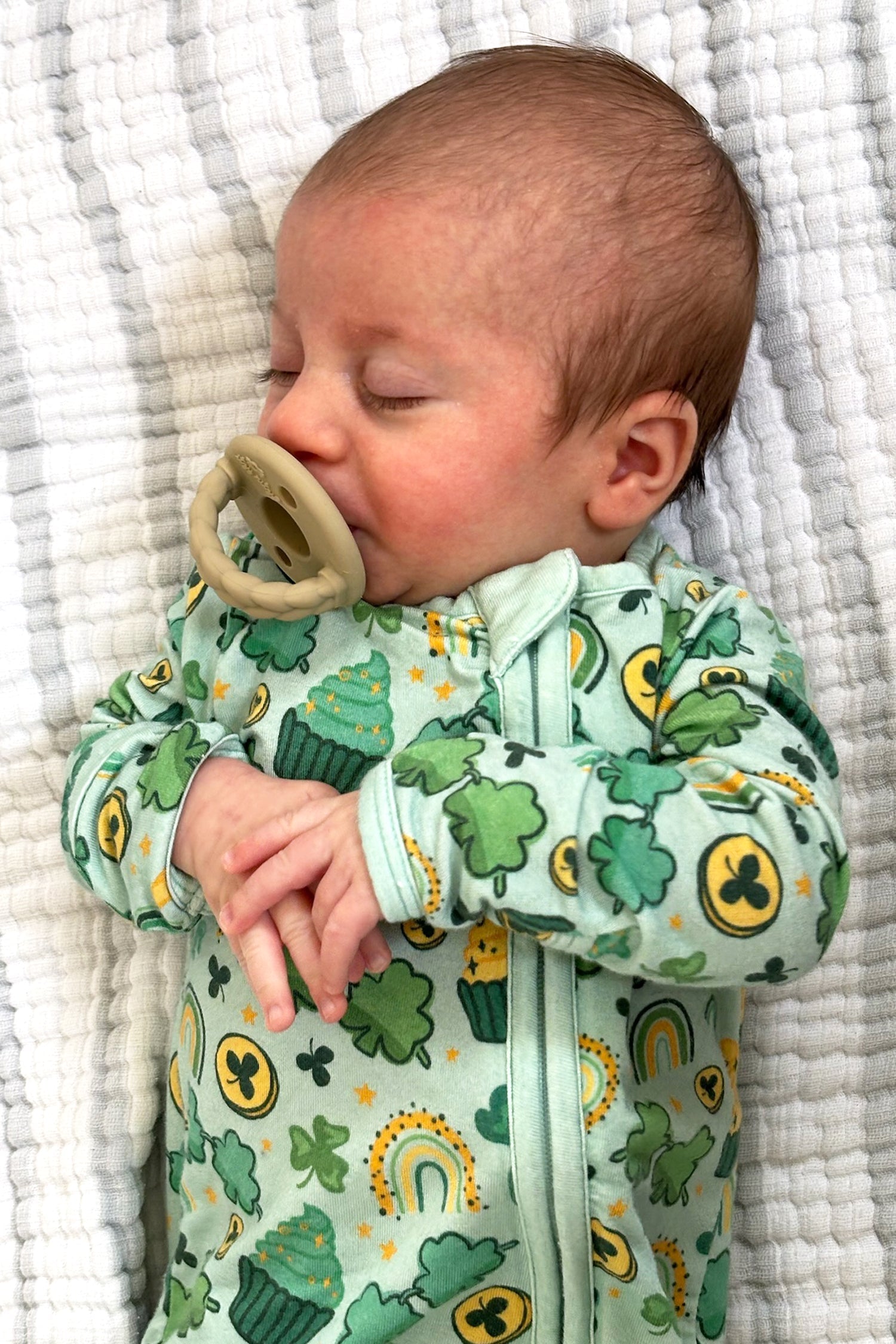 Soft & Stretchy Zipper Footie - St. Patrick's Day