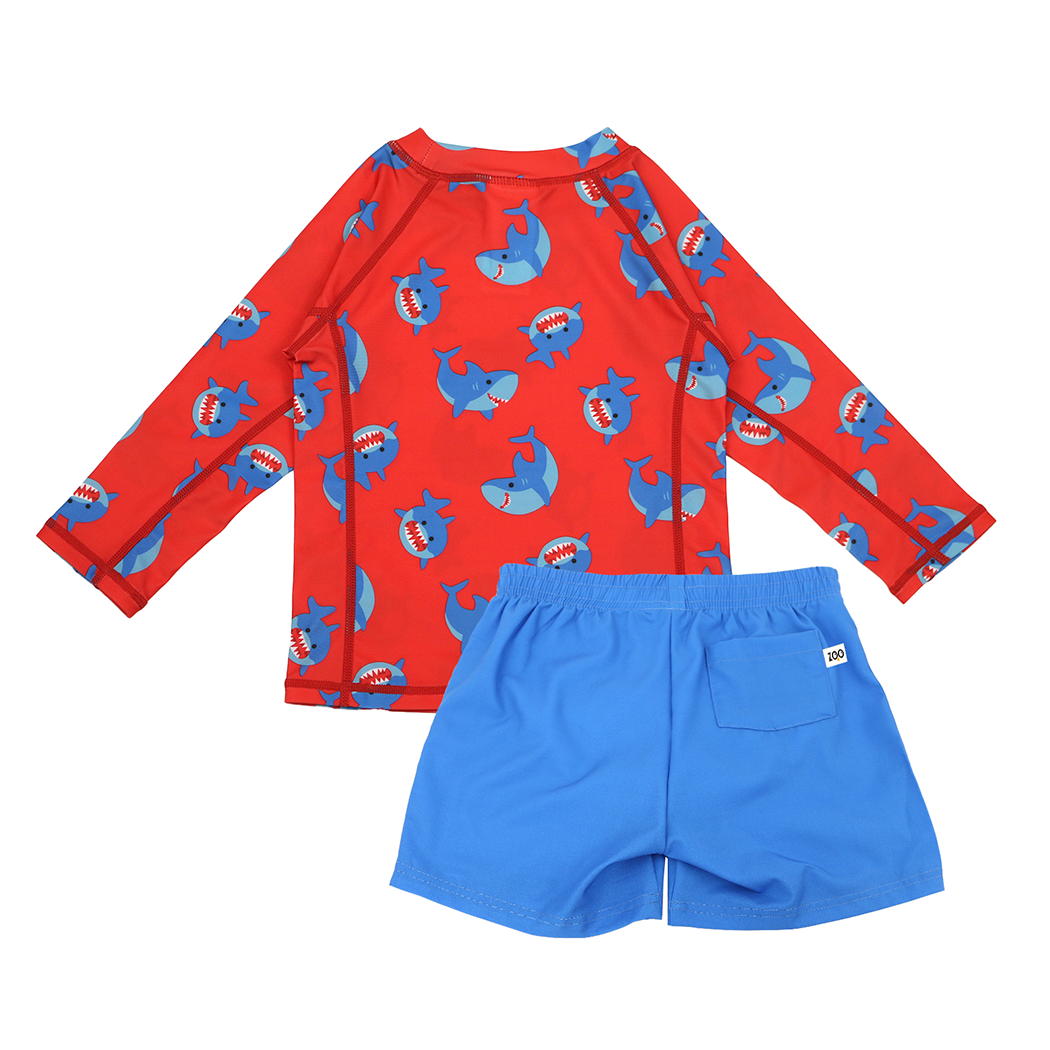 Baby/toddler Boys Swim Top & Swim Shorts Set - Sherman The Shark **pre-order (orders Will Ship In Full Early March '25)**