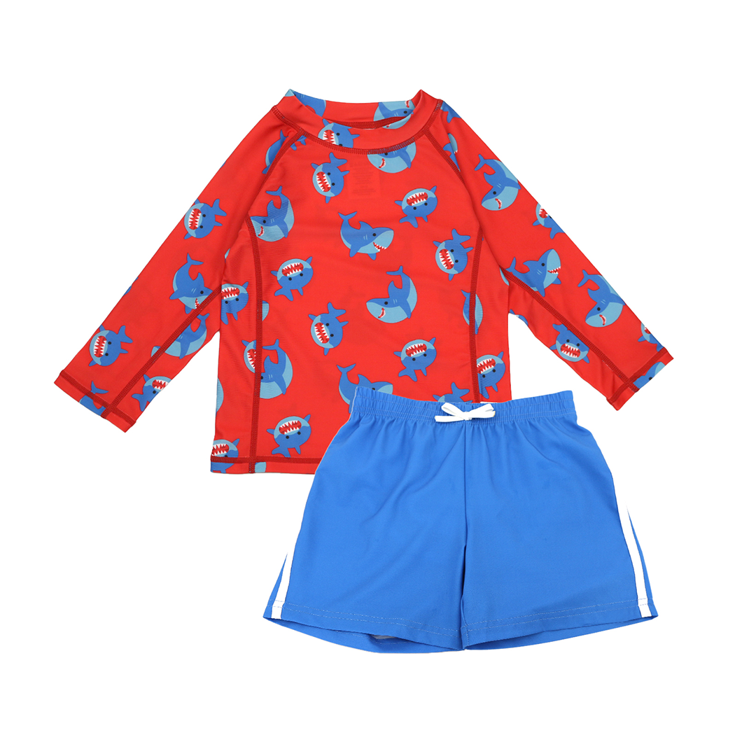Baby/toddler Boys Swim Top & Swim Shorts Set - Sherman The Shark **pre-order (orders Will Ship In Full Early March '25)**