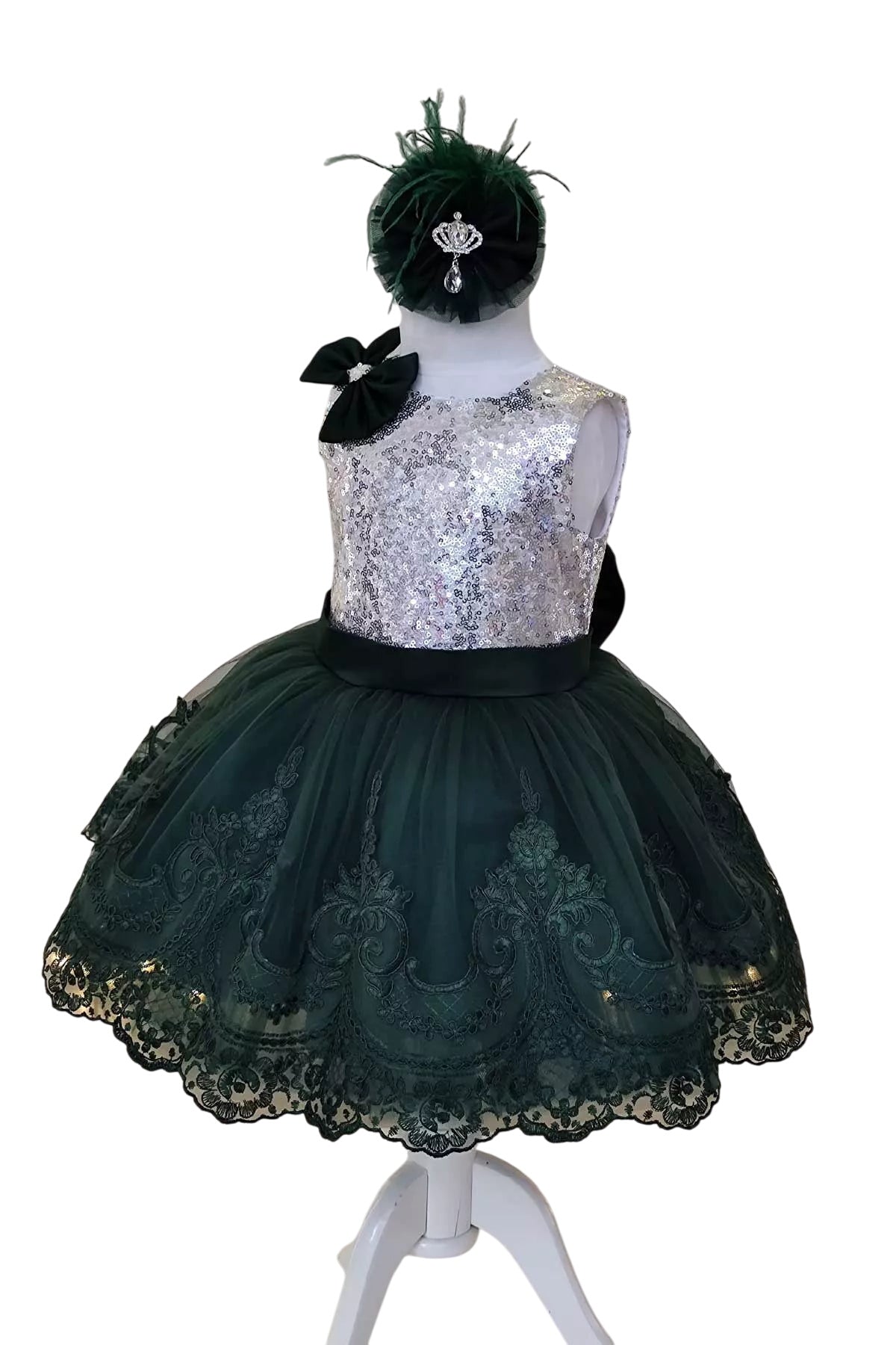 Shay Silver & Emerald Party Dress