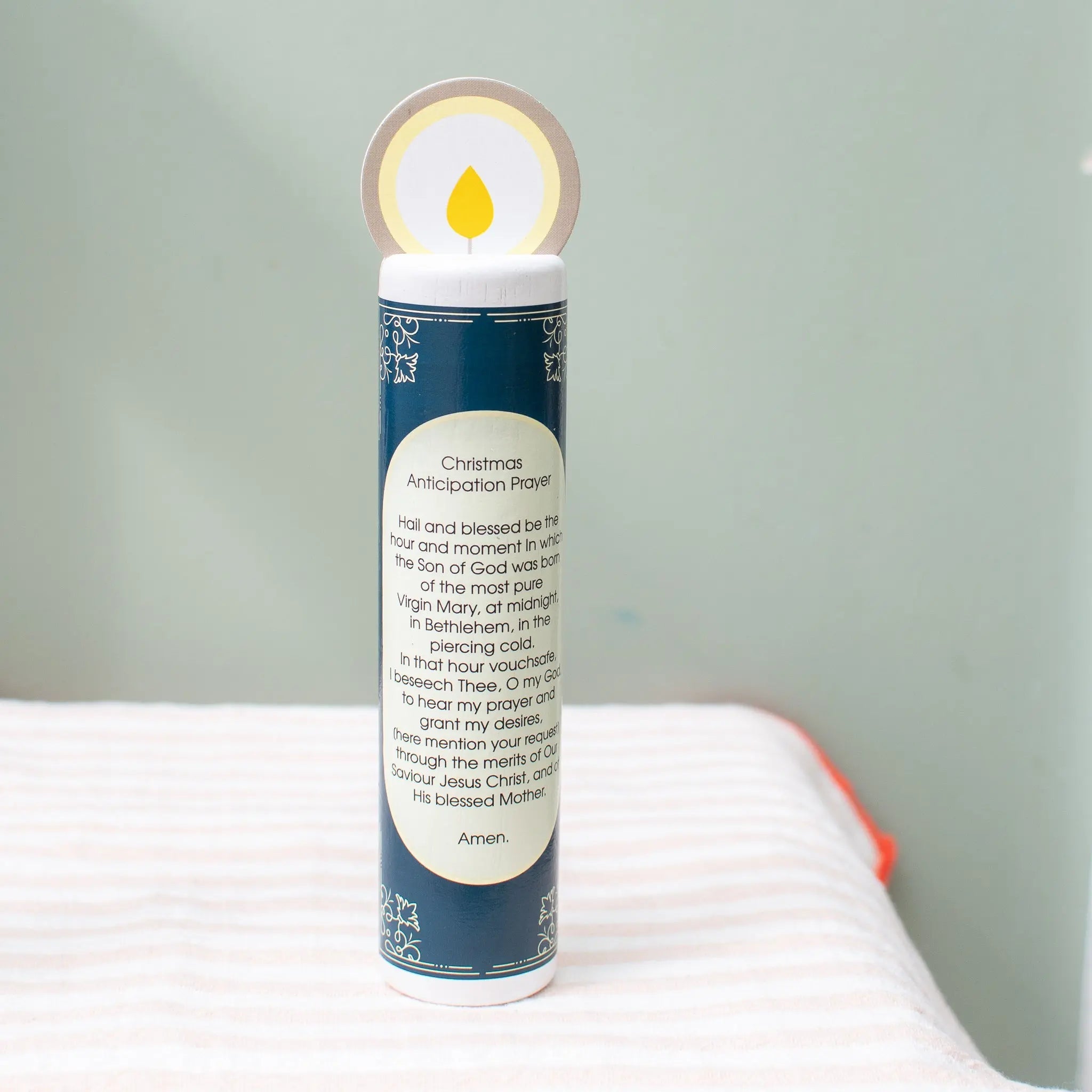 Jesus Christ, The Deliverer (christmas Anticipation) Wooden Prayer Candle