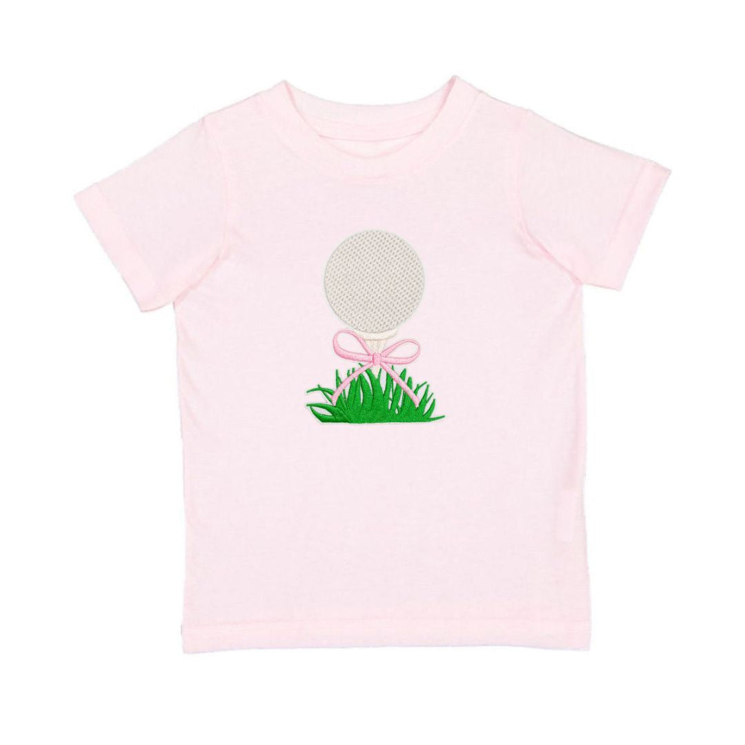 Golf Tee Bow Patch Short Sleeve T-shirt