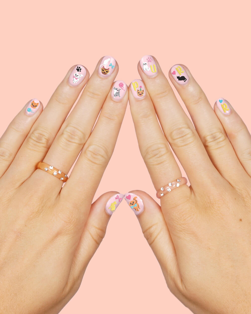 Cool Cat Nail Stickers - 608 Nail Stickers