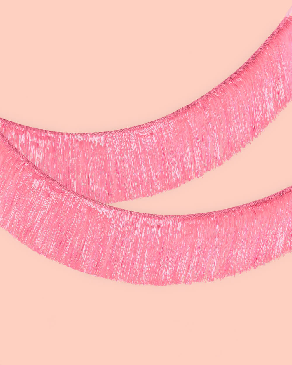 Let's Go Party Fringe - Pink Iridescent Banner