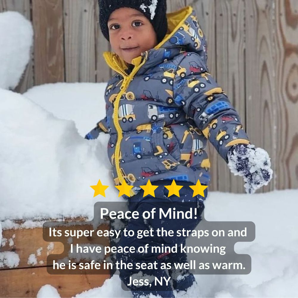 Car Seat Coat | The Road Coat Down - Construction Print