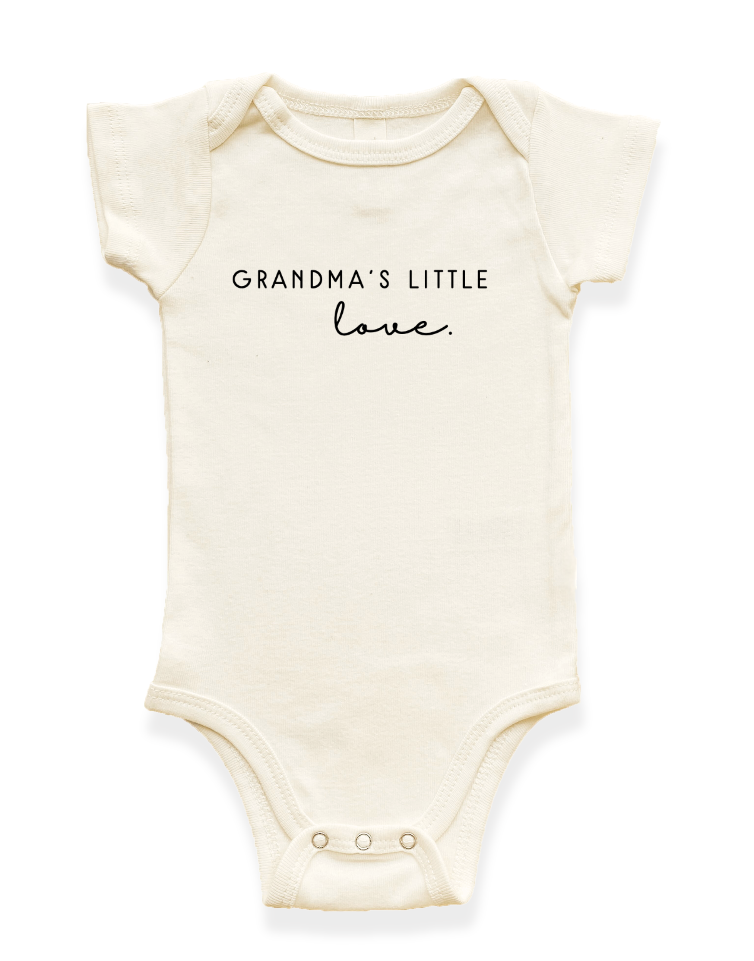 Grandma's Little Love Organic Cotton Baby Bodysuit Short Sleeve