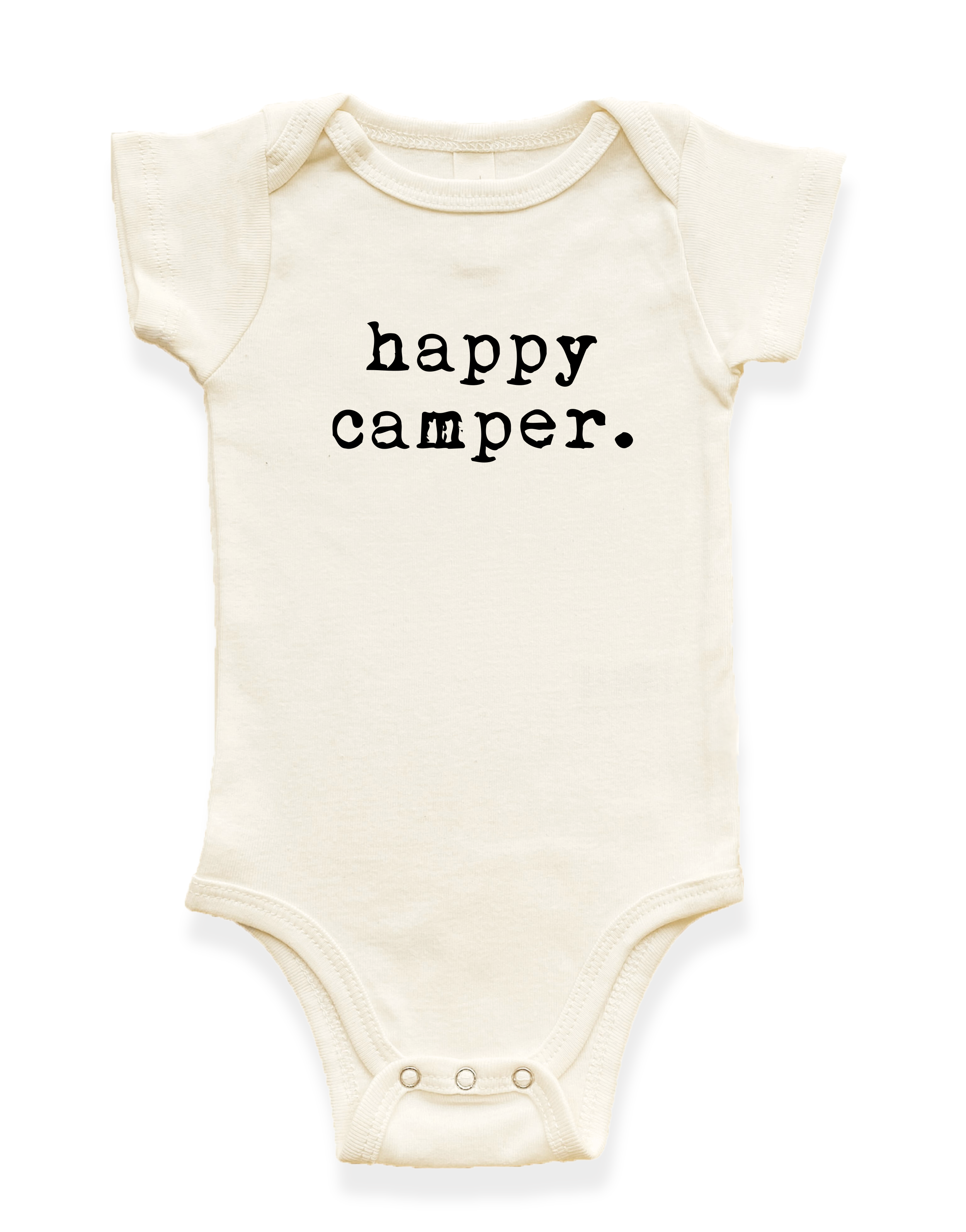 Happy Camper Organic Cotton Baby Bodysuit Short Sleeve
