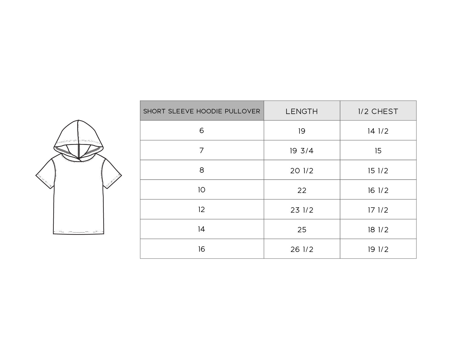 Short Sleeve Hoodie Pullover