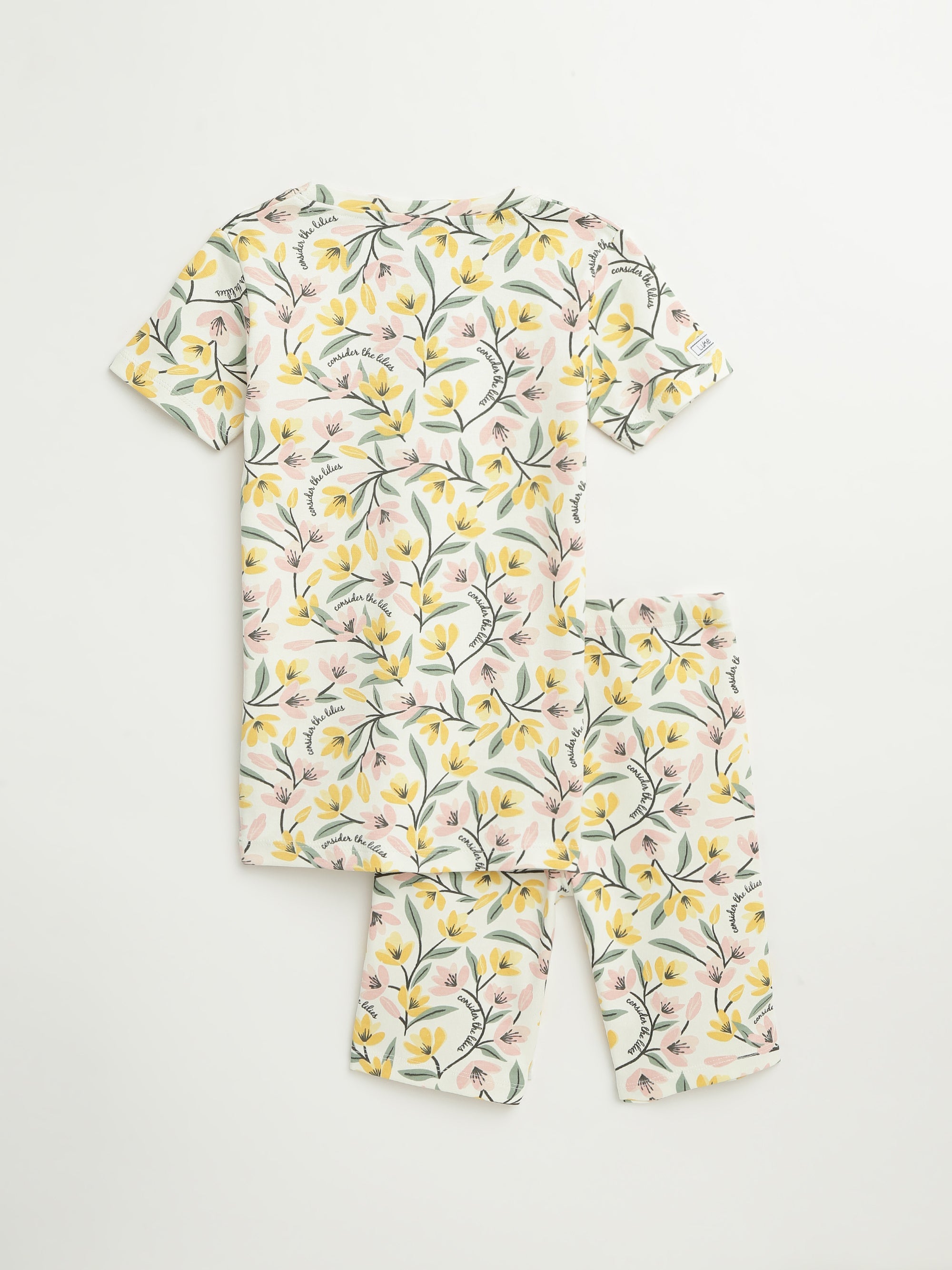 Consider The Lilies Shorts Set Cotton