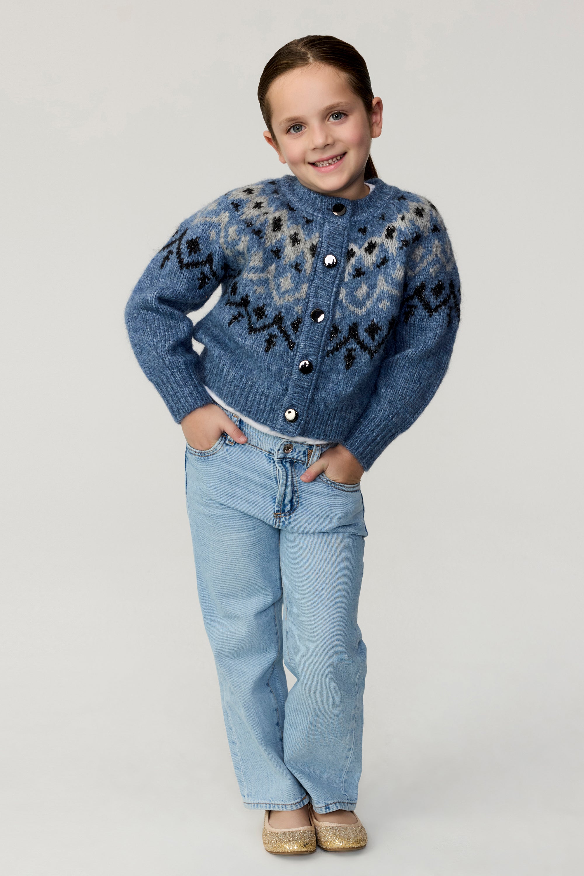 Dakota Girls Fair Isle Cardigan