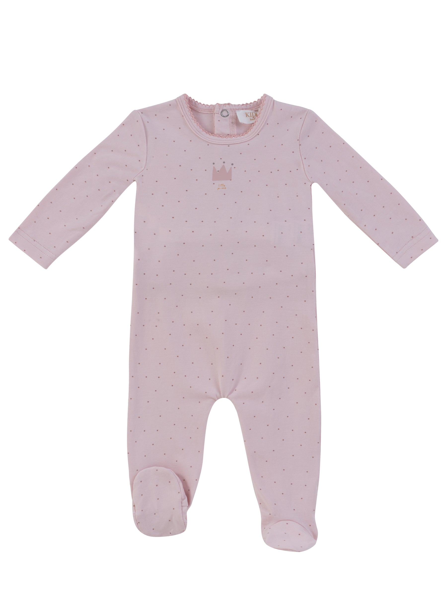 Little Crown Footie - Pink