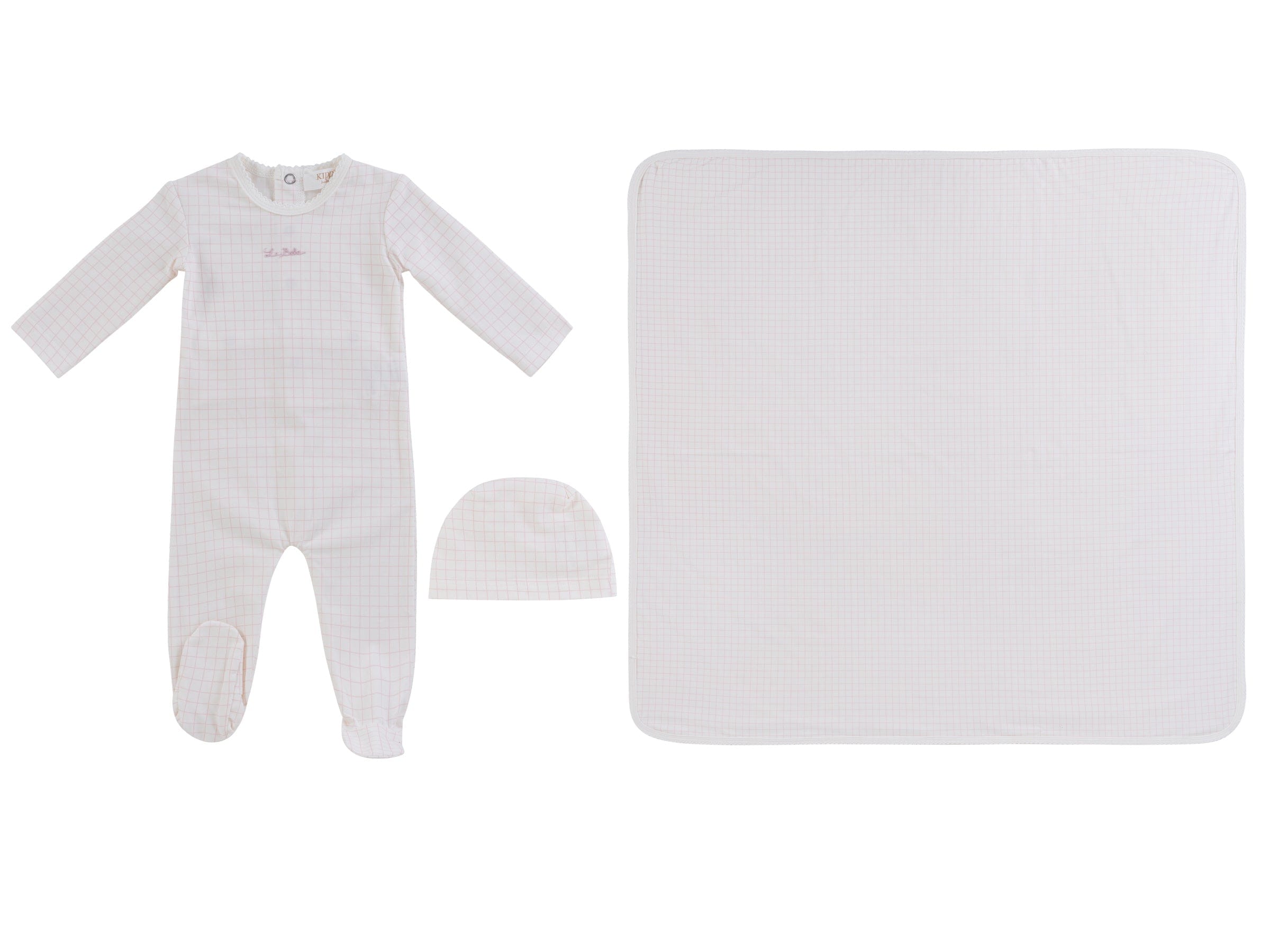 Teddy Au Pane Footie 3pc Set - Pink