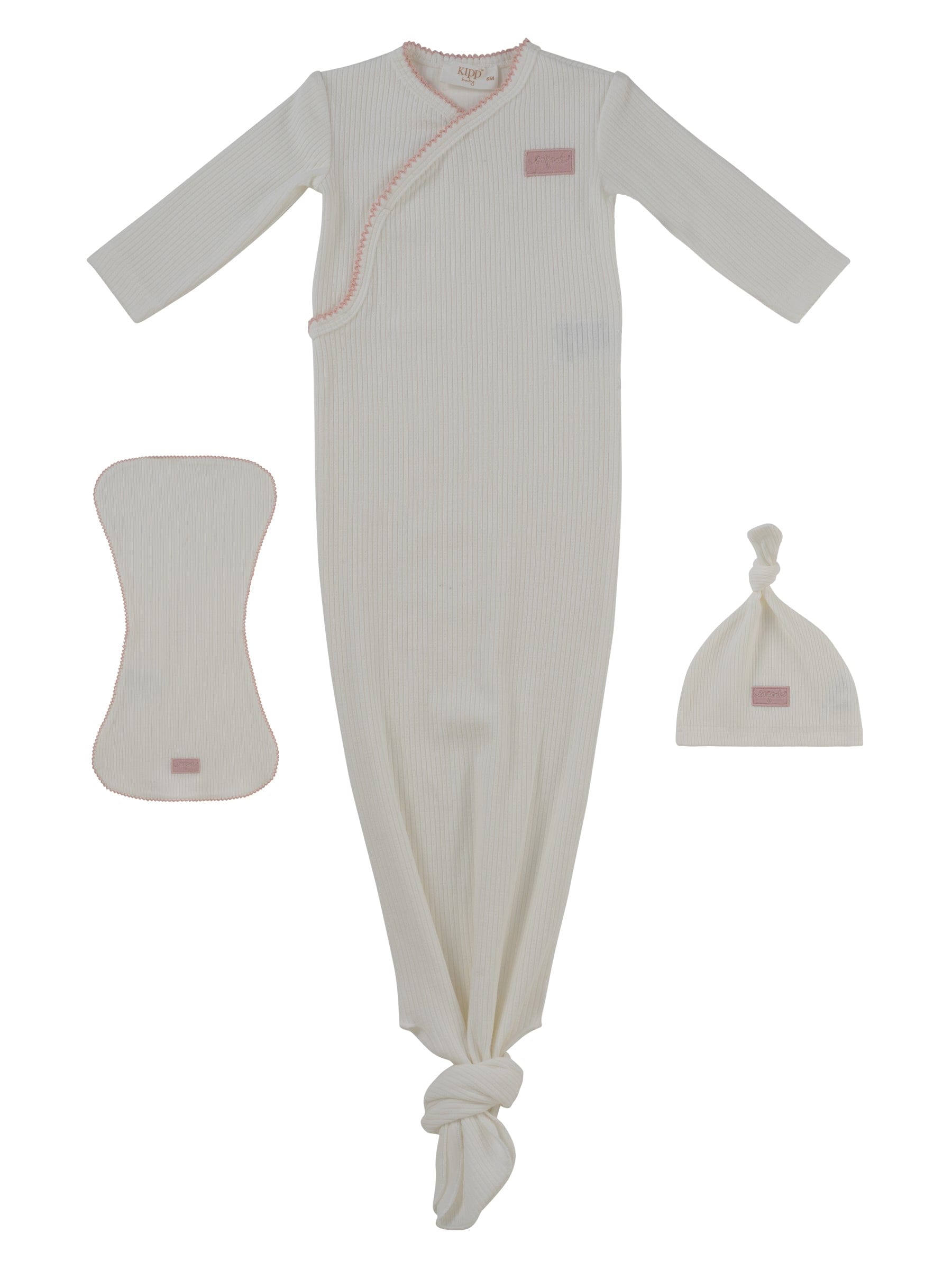 Enfant Knotted Gown Set - Pink