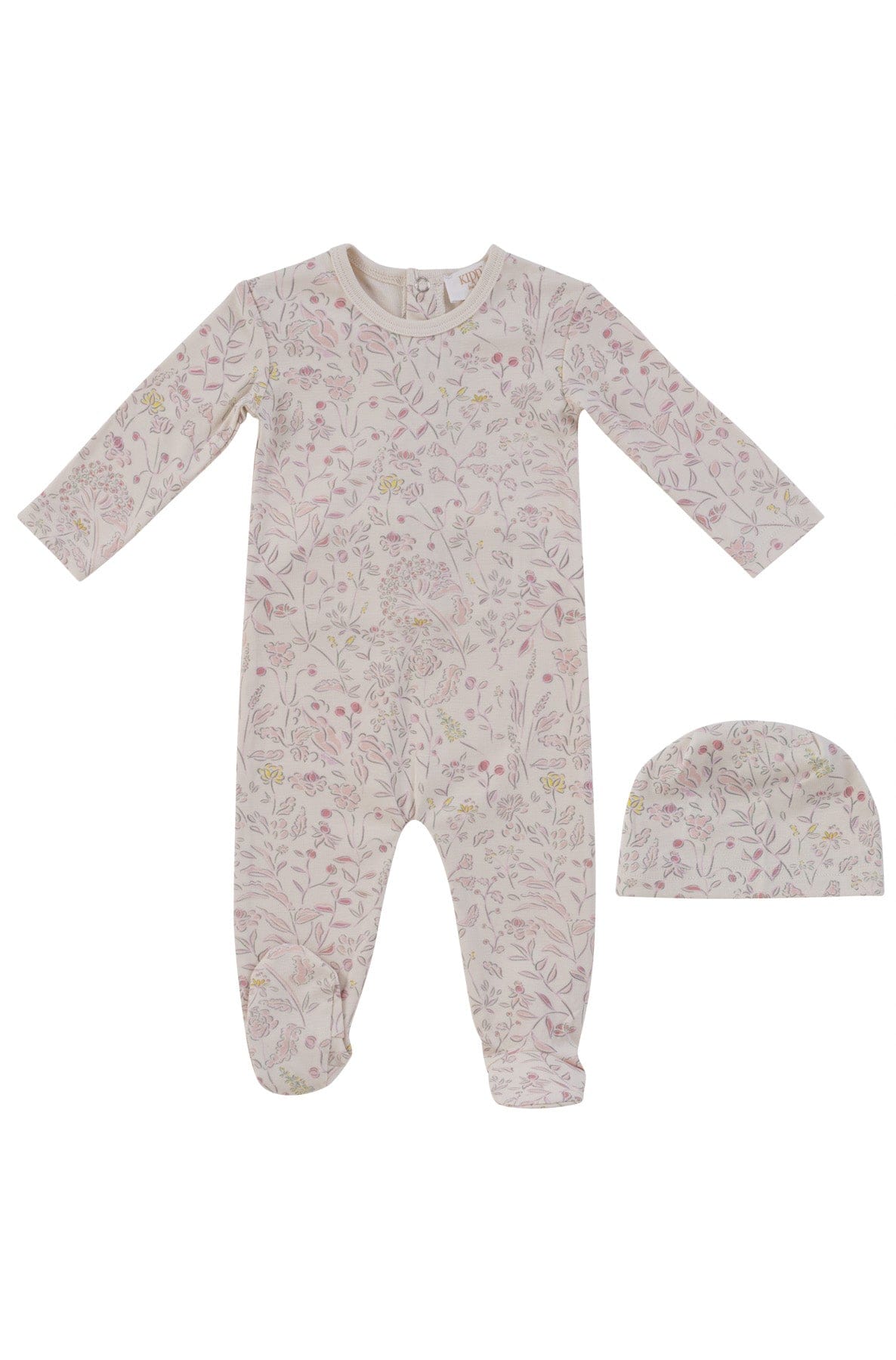 Sprout Footie + Hat - Pink