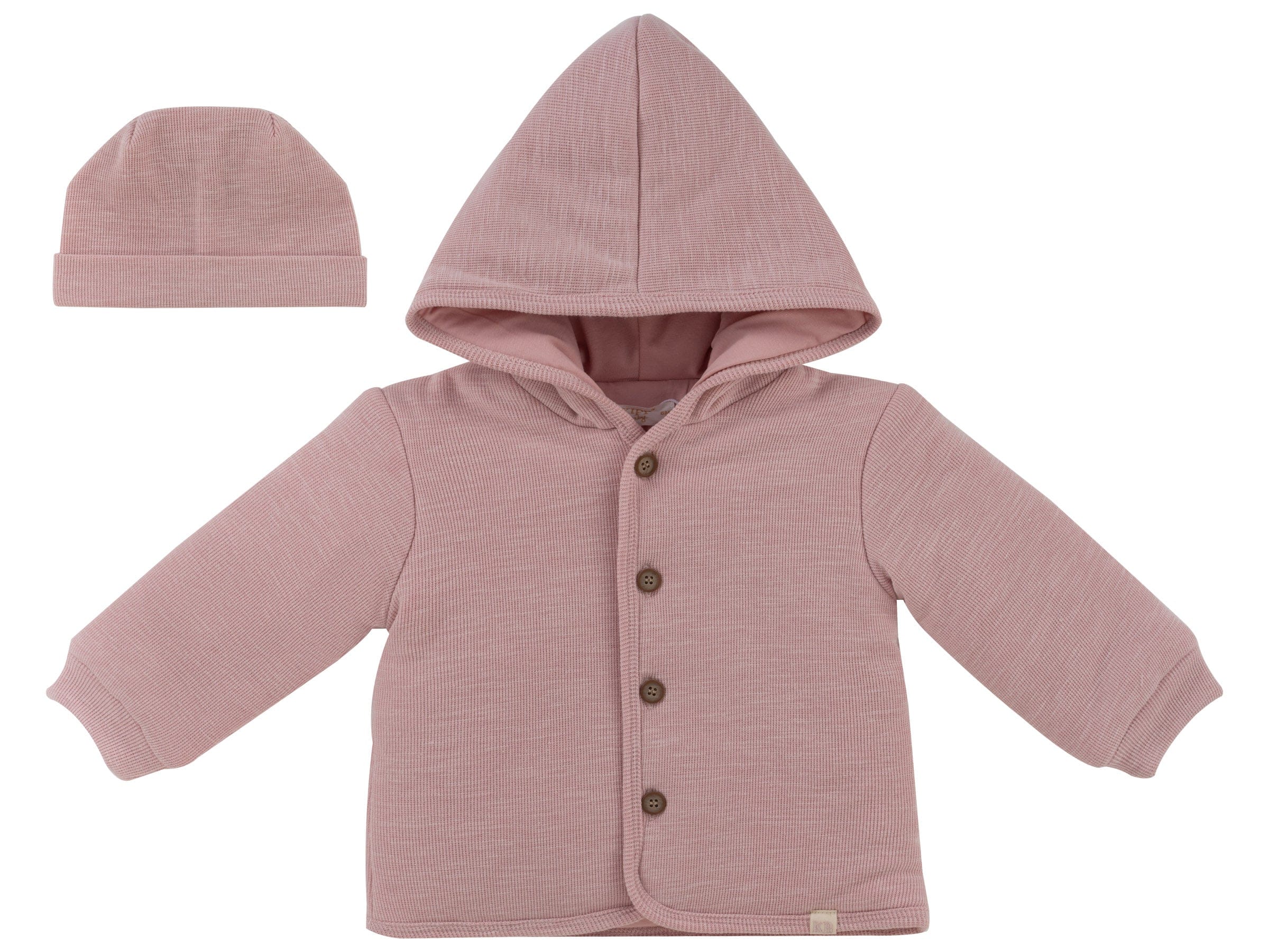 Knitted Jacket + Hat - Pink