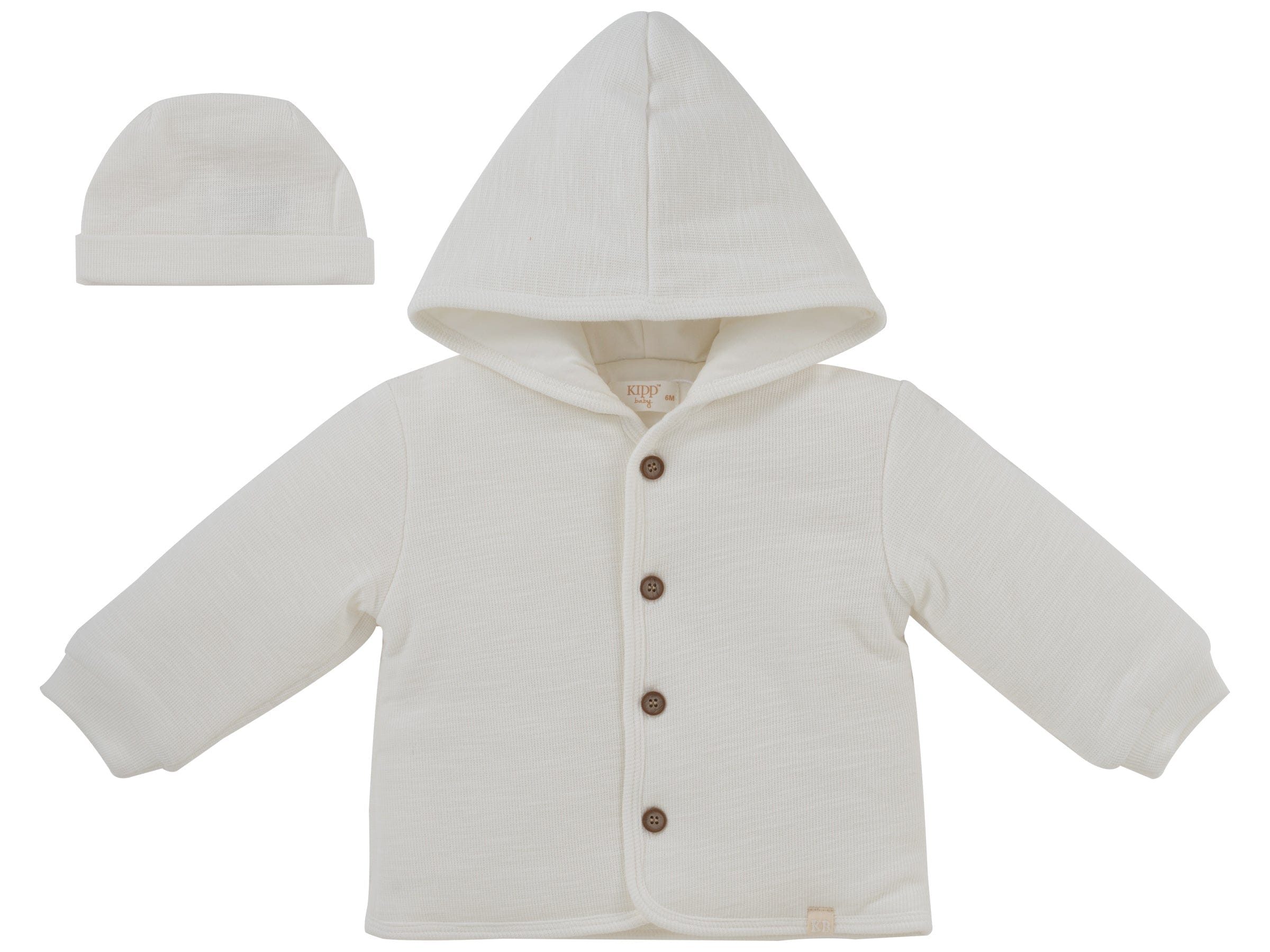 Knitted Jacket + Hat - White