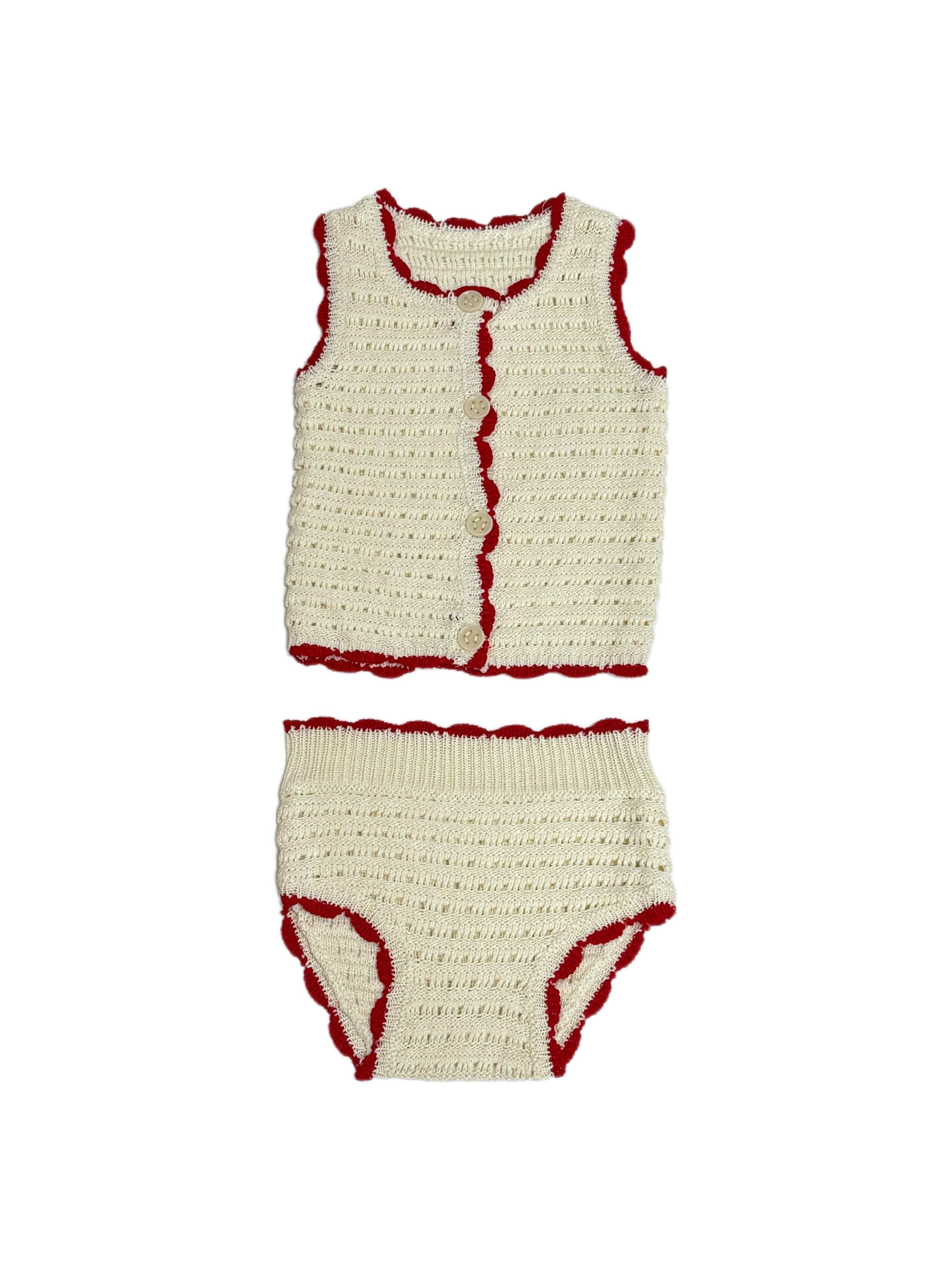 Chunky Knit Set - Red