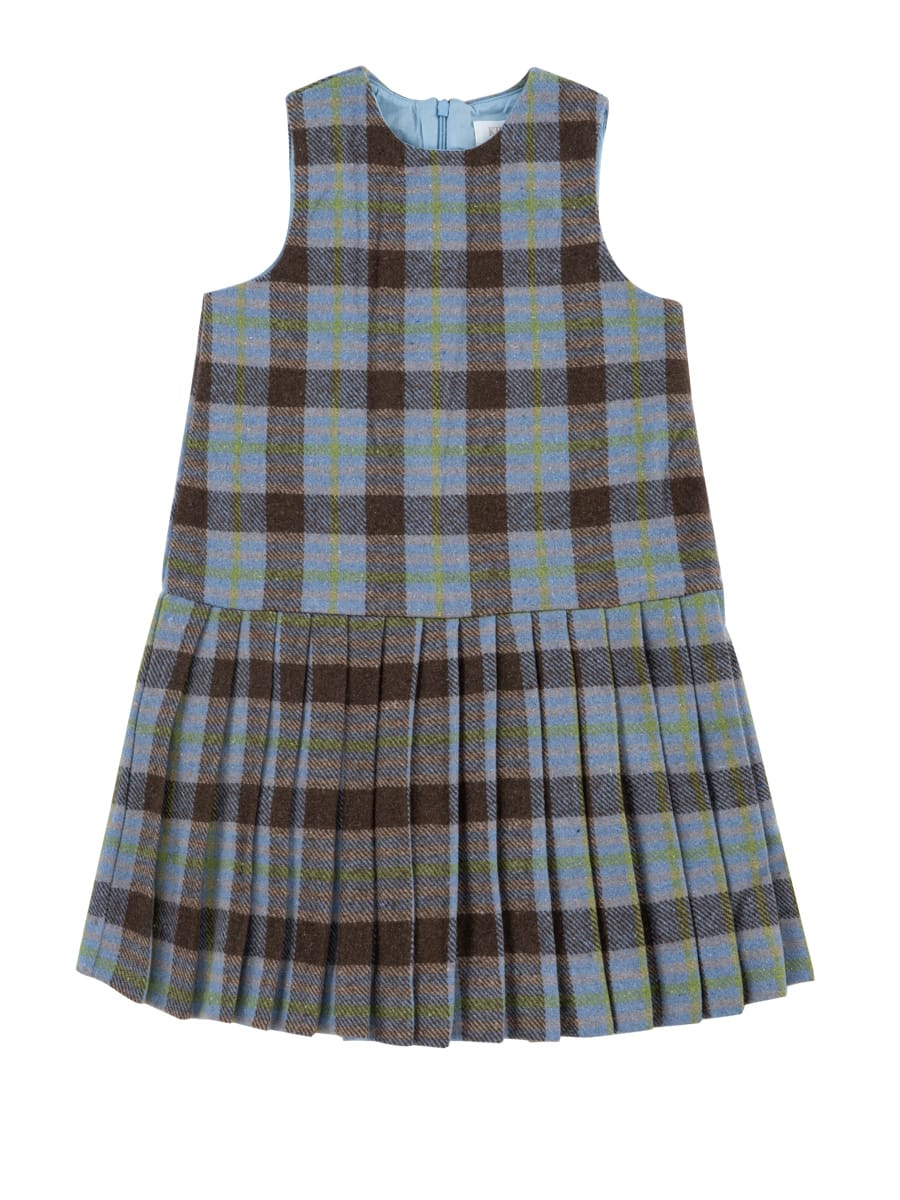 KIPP Collection Blue Plaid Pleated Girls Dress – EasyTot