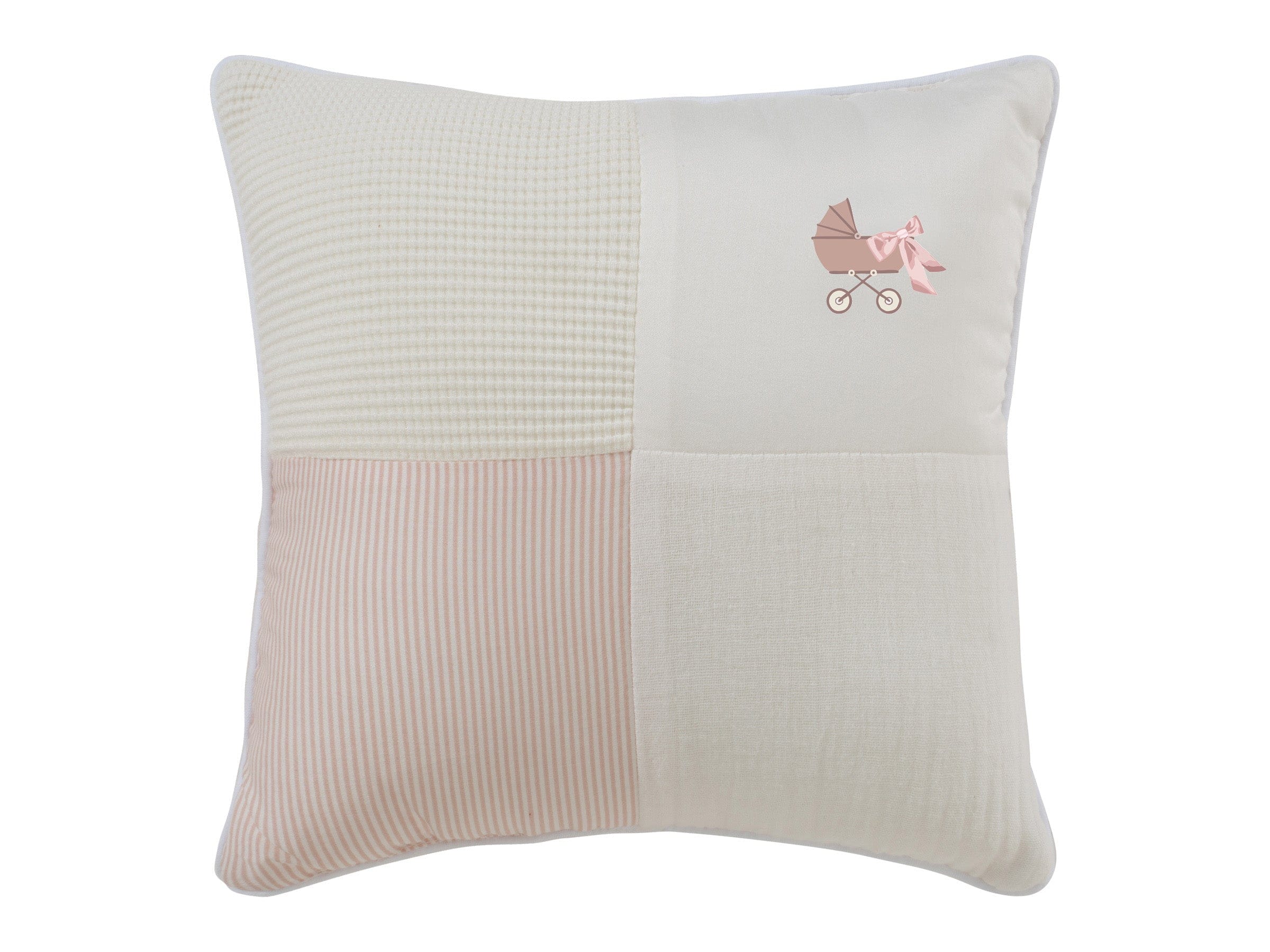Carrera Pinstripe Throw Pillow - Pink
