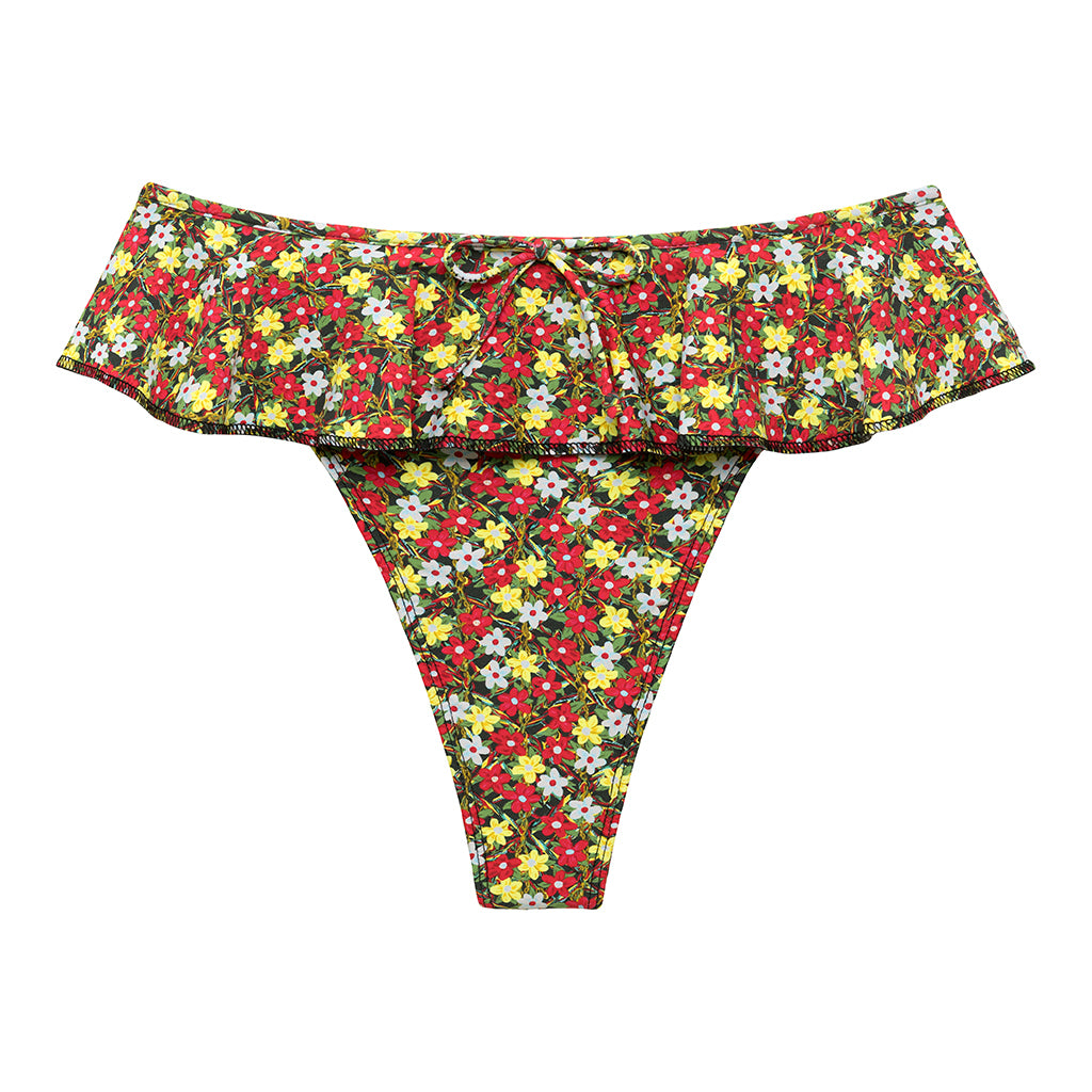 Sienna Floral Tamarindo Ruffle Bikini Bottom
