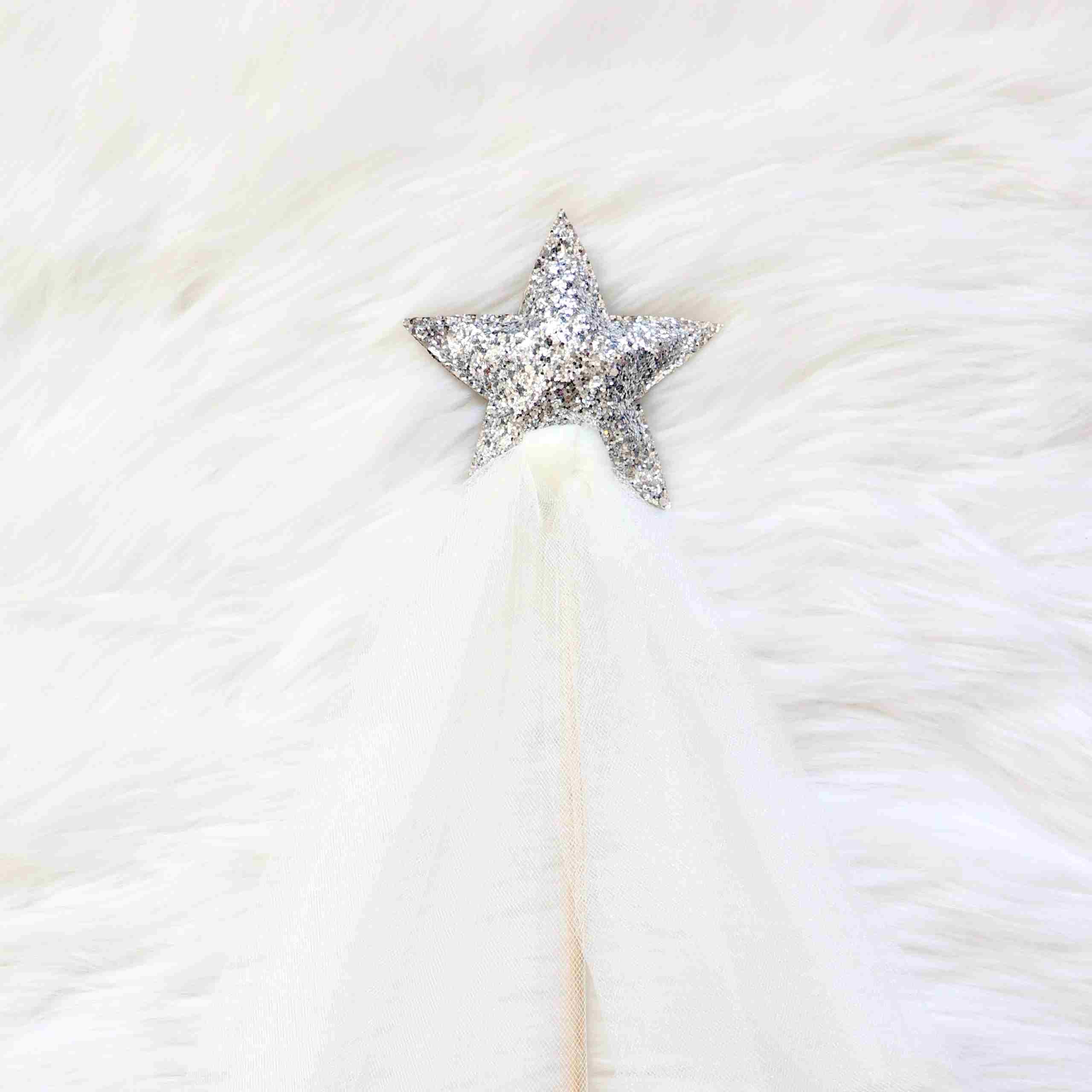 Sparkle Magic Wand - Silver/white