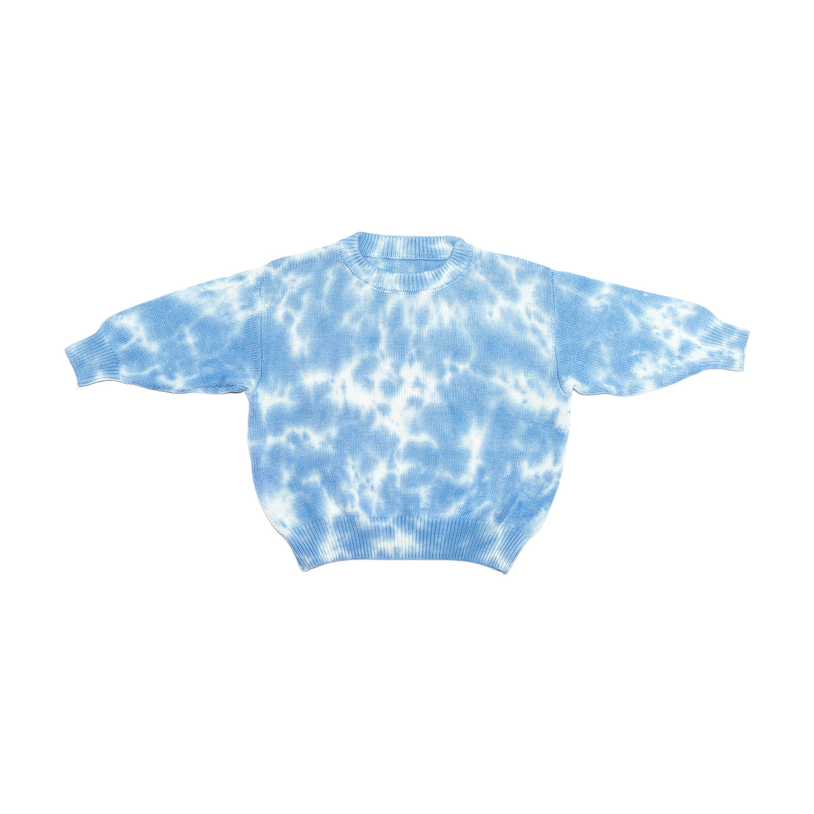 Sky Blue Tie Dye Sweater