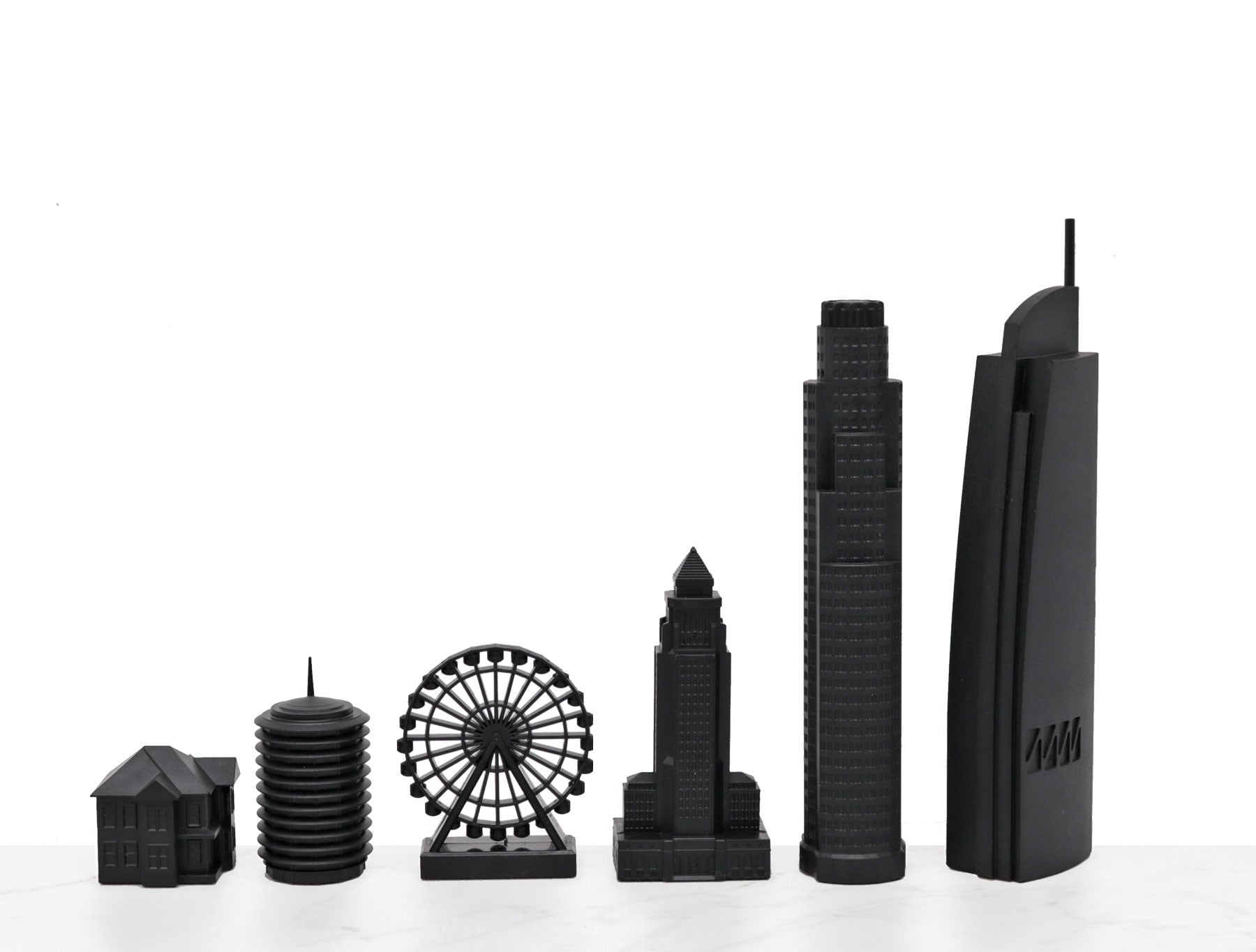 Skyline Chess Chess Set Acrylic Los Angeles Edition With Marble Hatch Board