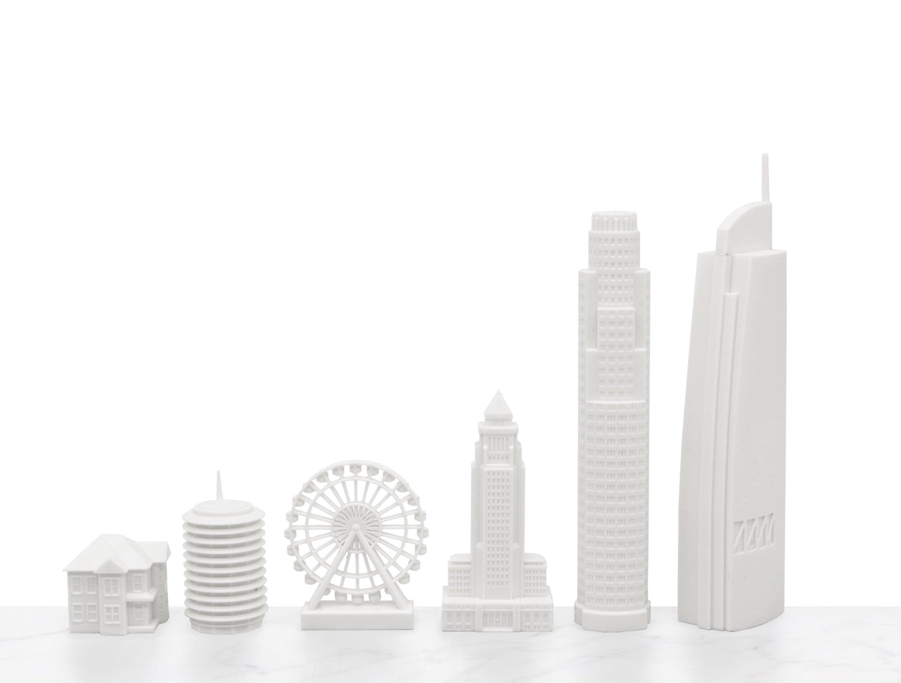 Skyline Chess Chess Set Acrylic Los Angeles Edition With Marble Hatch Board