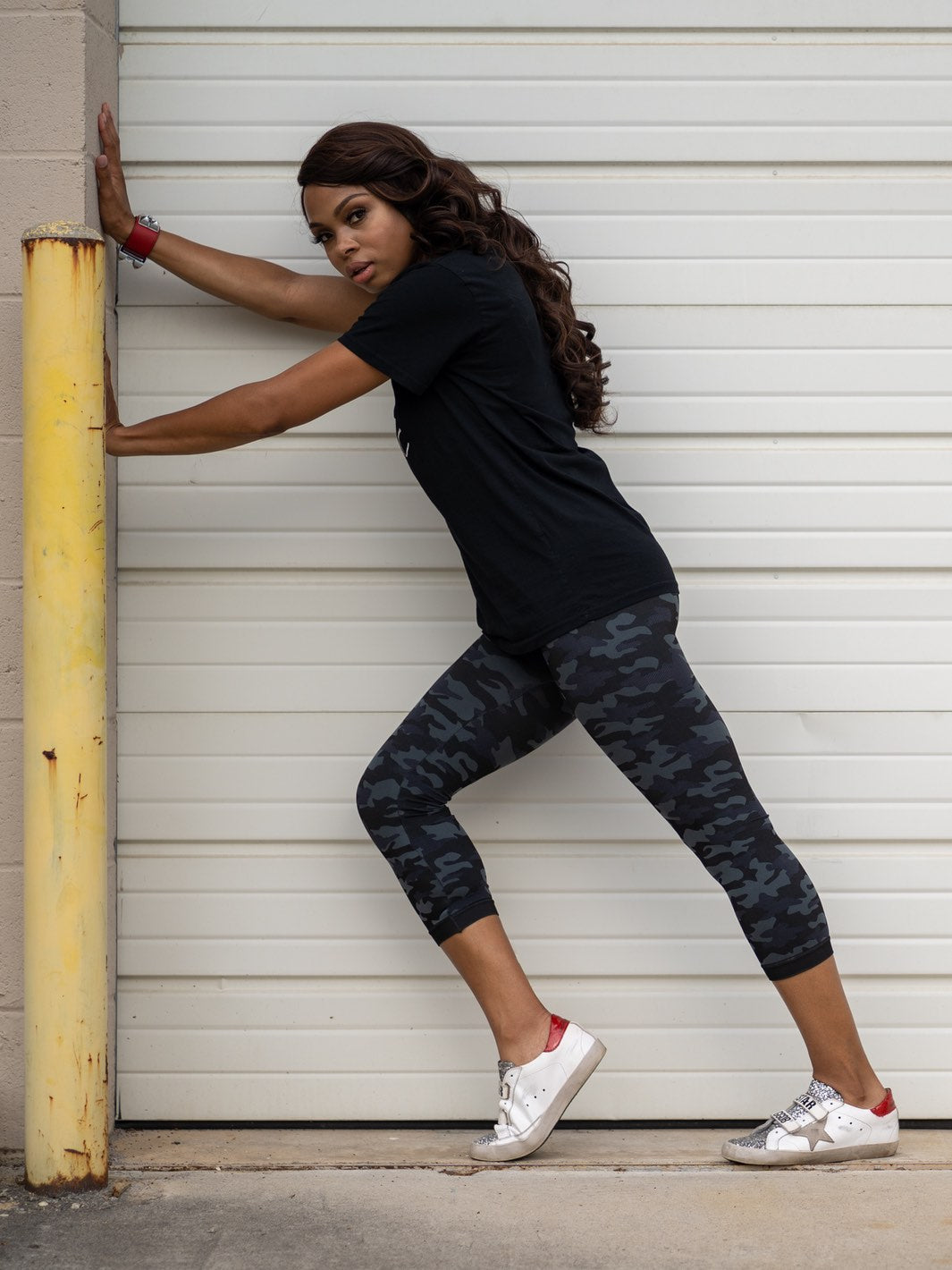 Snapback™ Postpartum Crop Leggings - Black Camo - Final Sale