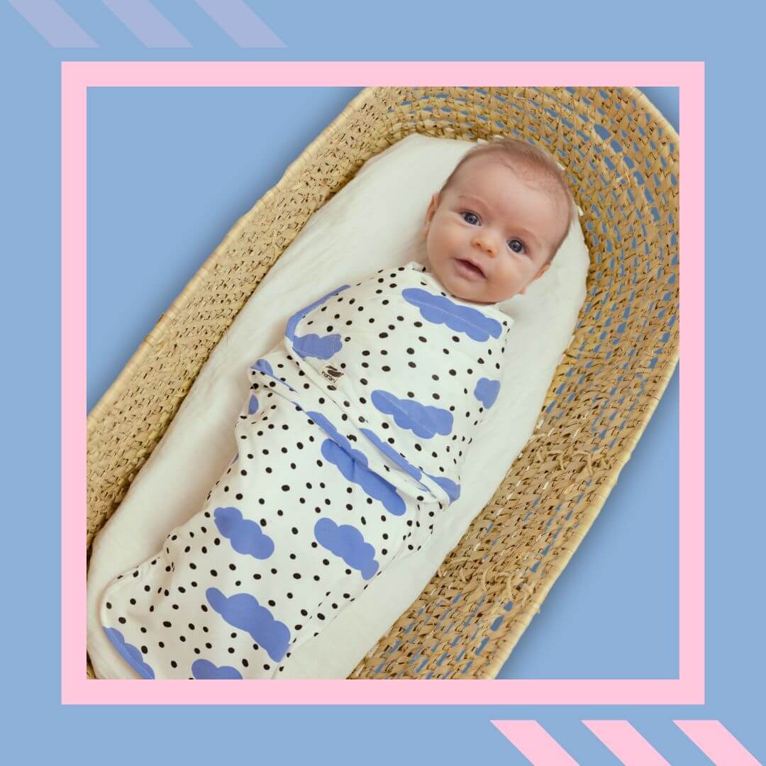 Blue Clouds Snugababe Swaddle™ Sleep Pod