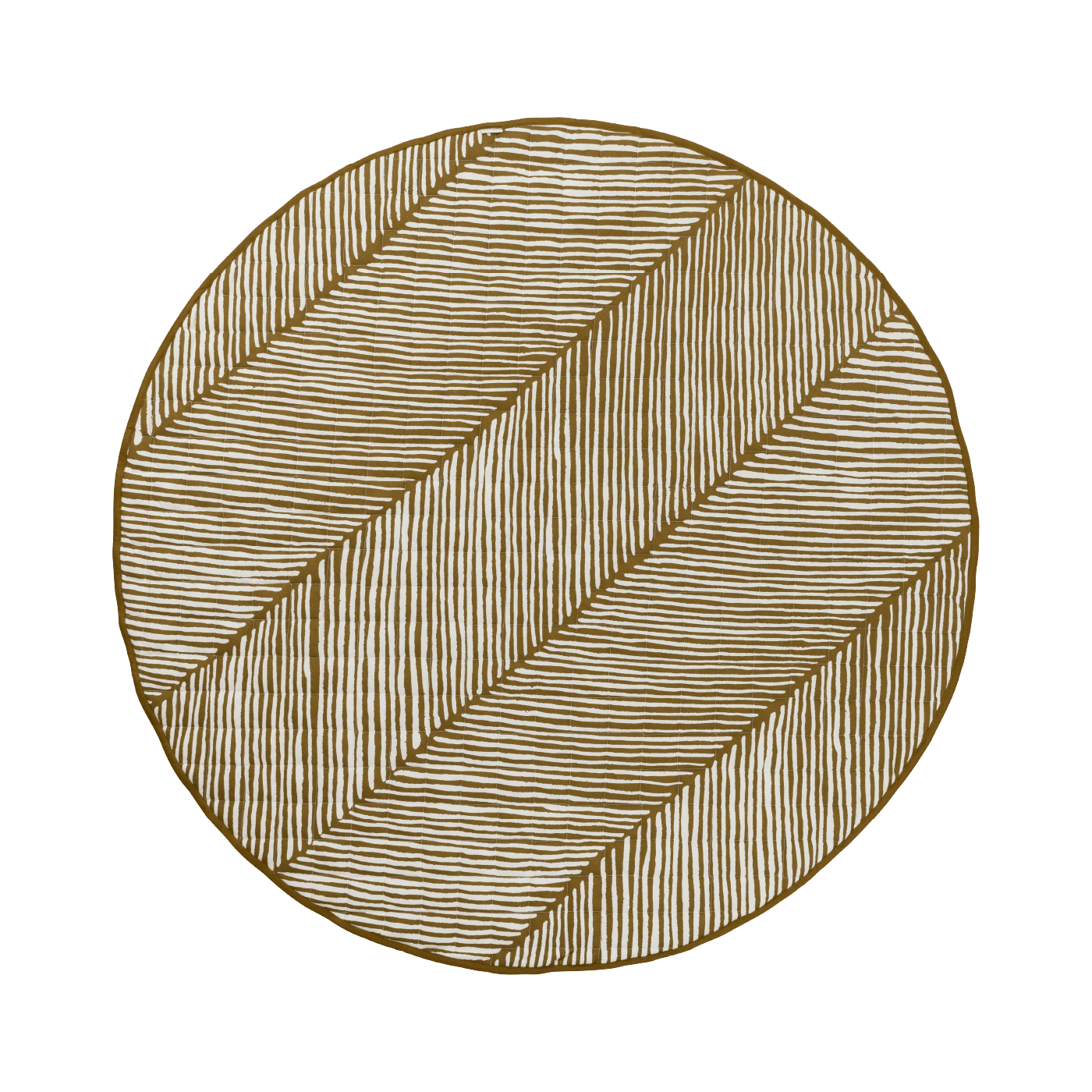 Quilted Cotton Reversible Playmats | Leaves - Sand Castle