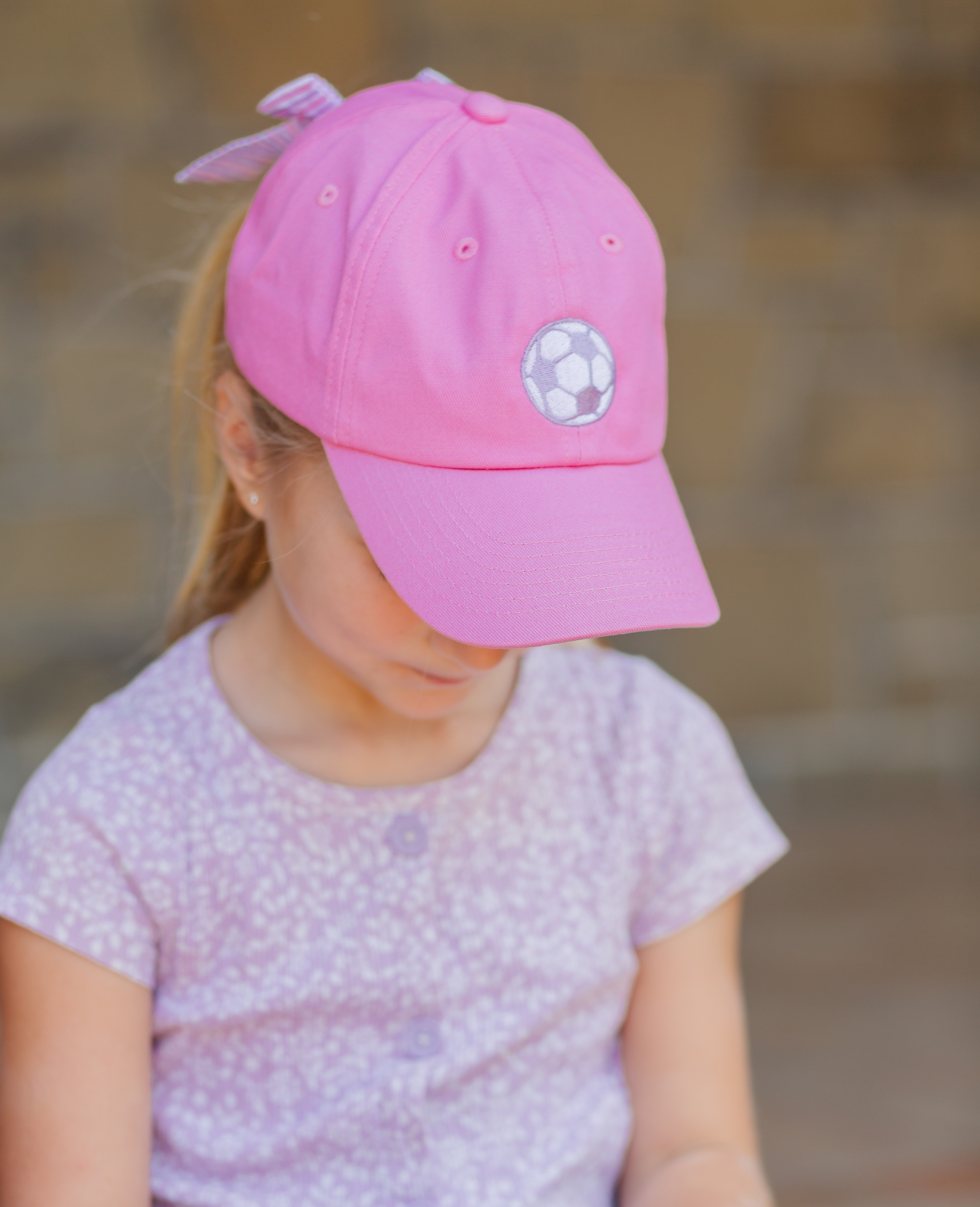 Soccer Bow Baseball Hat (youth)
