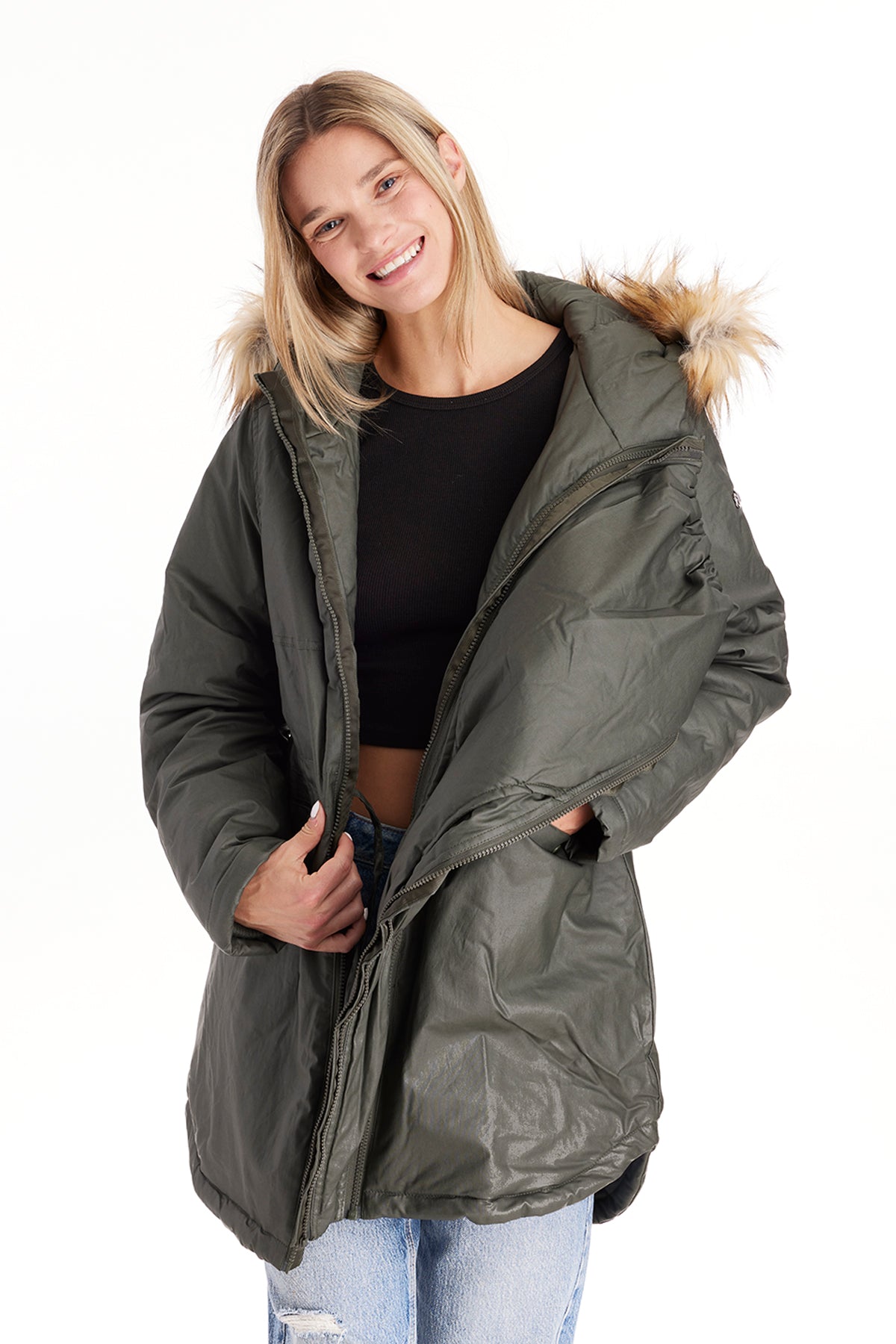 Sofia Waxed Shell 3 In 1 Maternity Parka