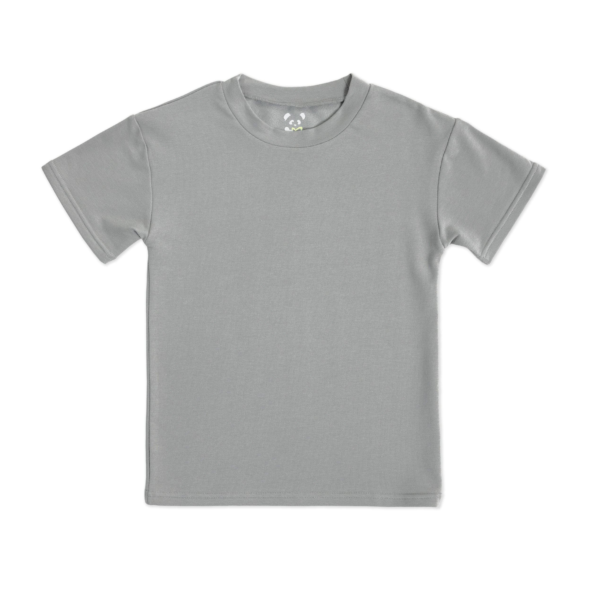 Stormy Grey Bamboo Terry Kids Oversized T-shirt